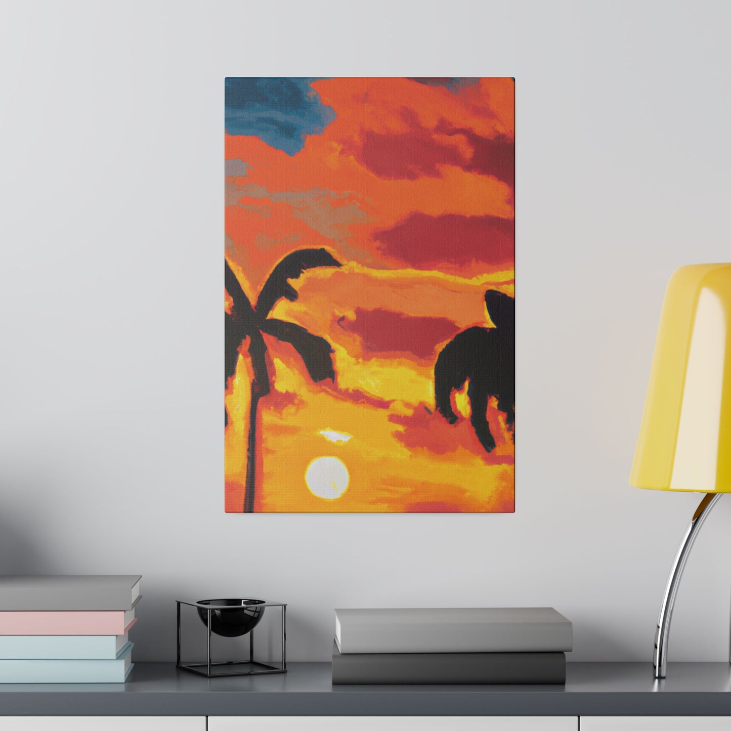 497L - Miami Beach Sunset Painting Print | Miami | Beach | Sunset | Poster | Home Decor | Wall Art | Canvas