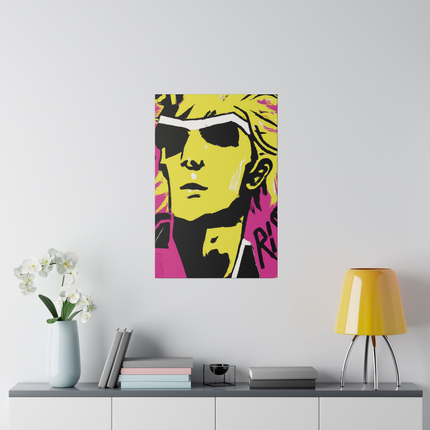 4794V - Rockstar Painting Print | Face | Abstract | Poster | Home Decor | Wall Art | Music Art | Canvas