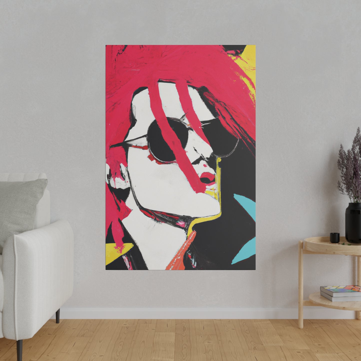 2864L - Rockstar Painting Print | Face | Abstract | Poster | Home Decor | Wall Art | Music Art | Canvas