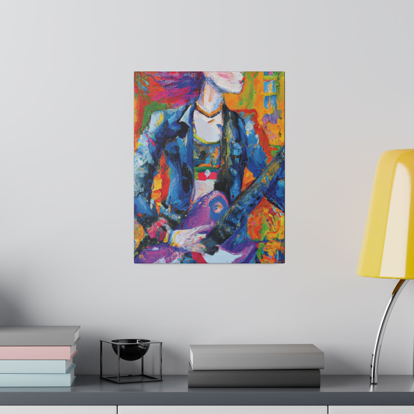 8135R - Rockstar Oil Painting Style Print | Poster | Home Decor | Wall Art | Music Art | Canvas