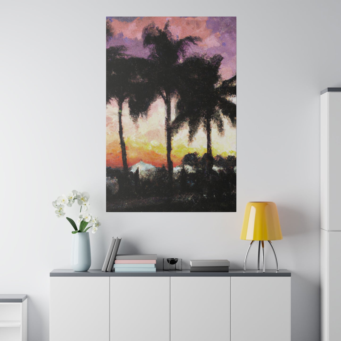 8185A - Miami Beach Sunset Painting Print | Miami | Beach | Sunset | Poster | Home Decor | Wall Art | Canvas