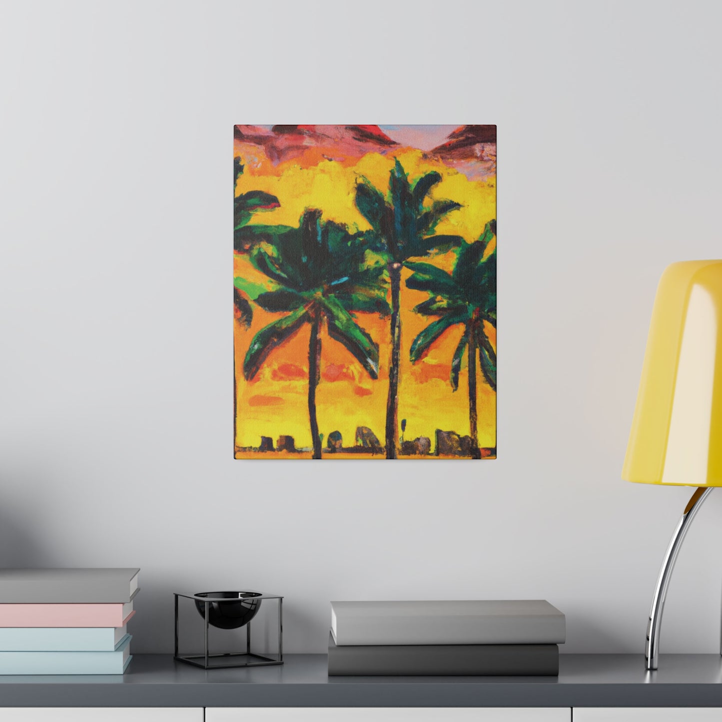 3622W - Miami Beach Sunset Painting Print | Miami | Beach | Sunset | Poster | Home Decor | Wall Art | Canvas