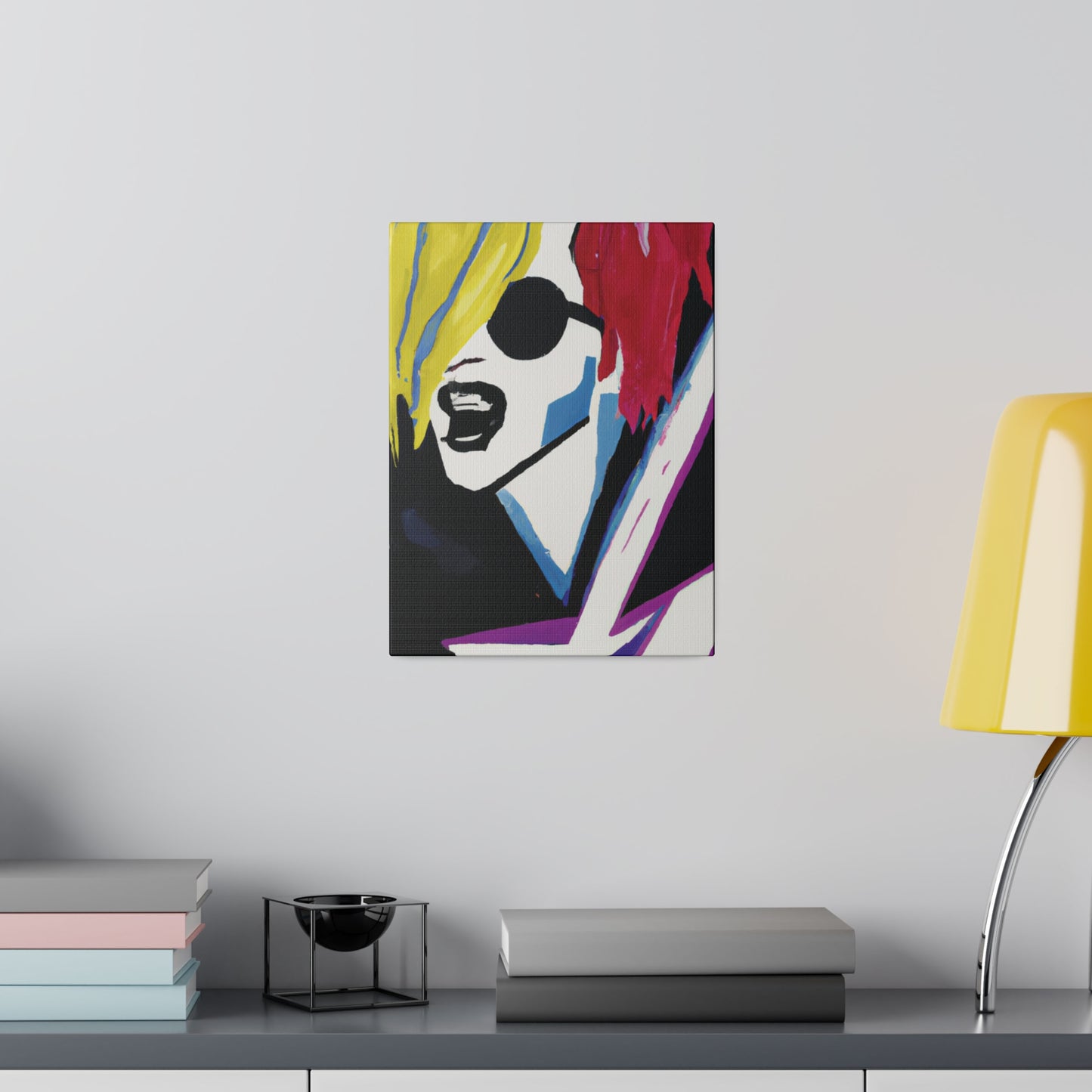 8784F - Rockstar Painting Print | Face | Abstract | Poster | Home Decor | Wall Art | Music Art | Canvas