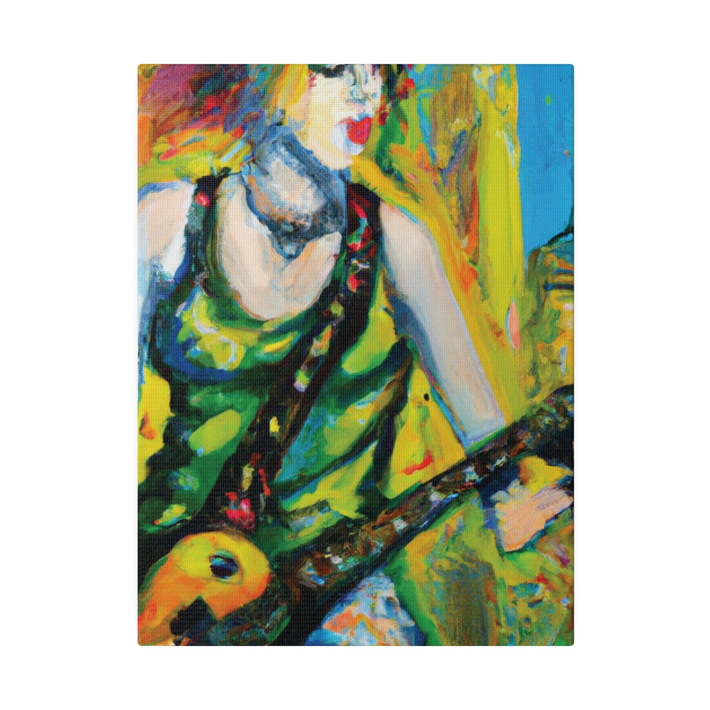 4713C - Rockstar Oil Painting Style Print | Poster | Home Decor | Wall Art | Music Art | Canvas
