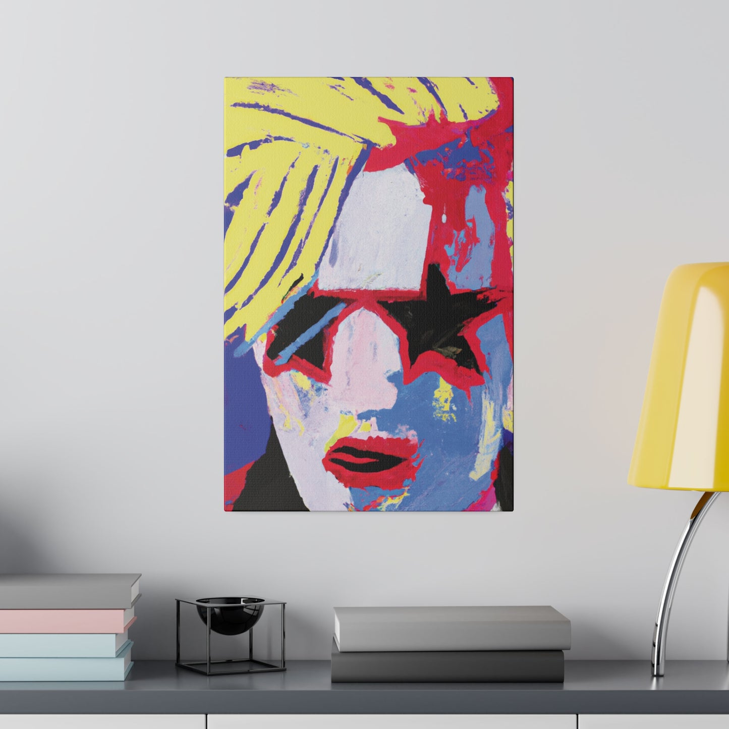 4762T - Rockstar Painting Print | Face | Abstract | Poster | Home Decor | Wall Art | Music Art | Canvas