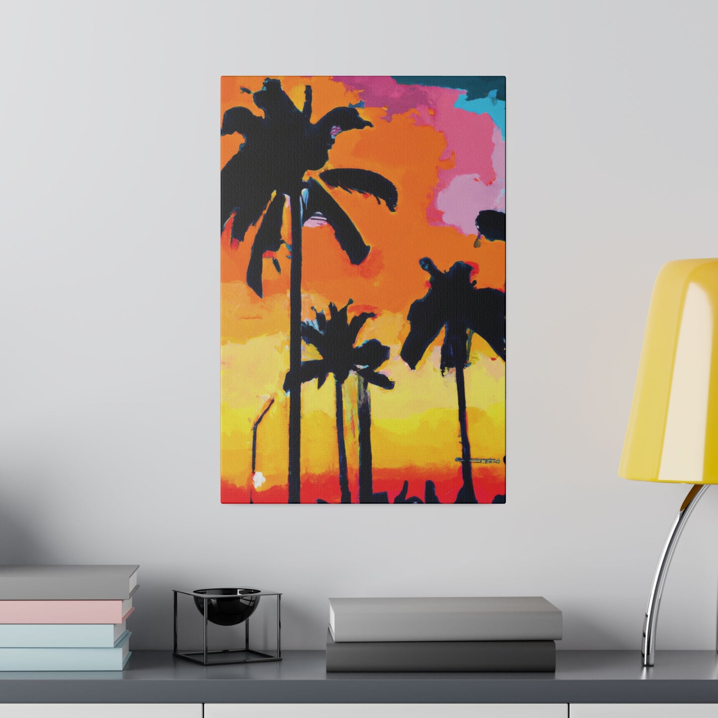 2956A - Miami Beach Sunset Painting Print | Miami | Beach | Sunset | Poster | Home Decor | Wall Art | Canvas