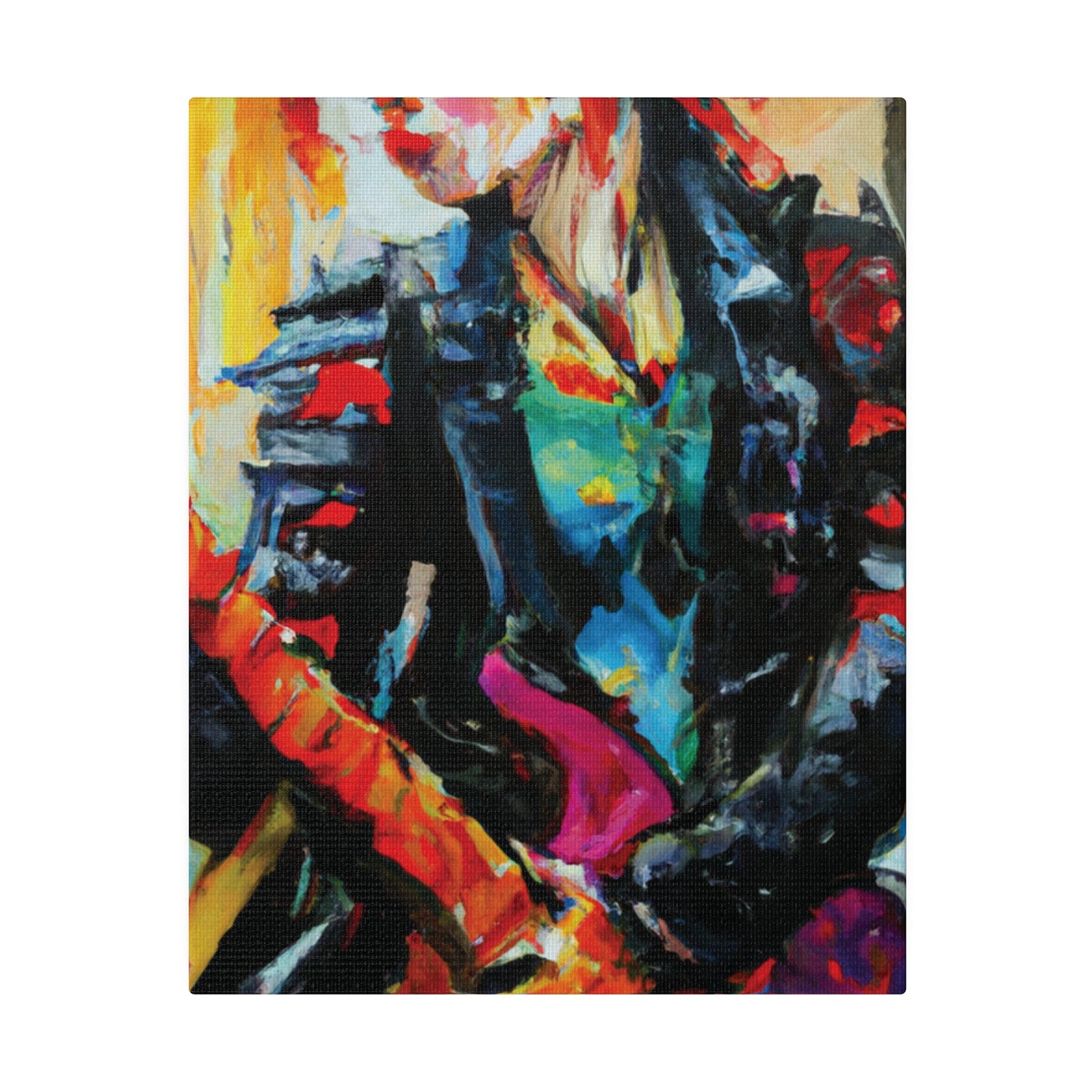 8596X - Rockstar Oil Painting Style Print | Poster | Home Decor | Wall Art | Music Art | Canvas