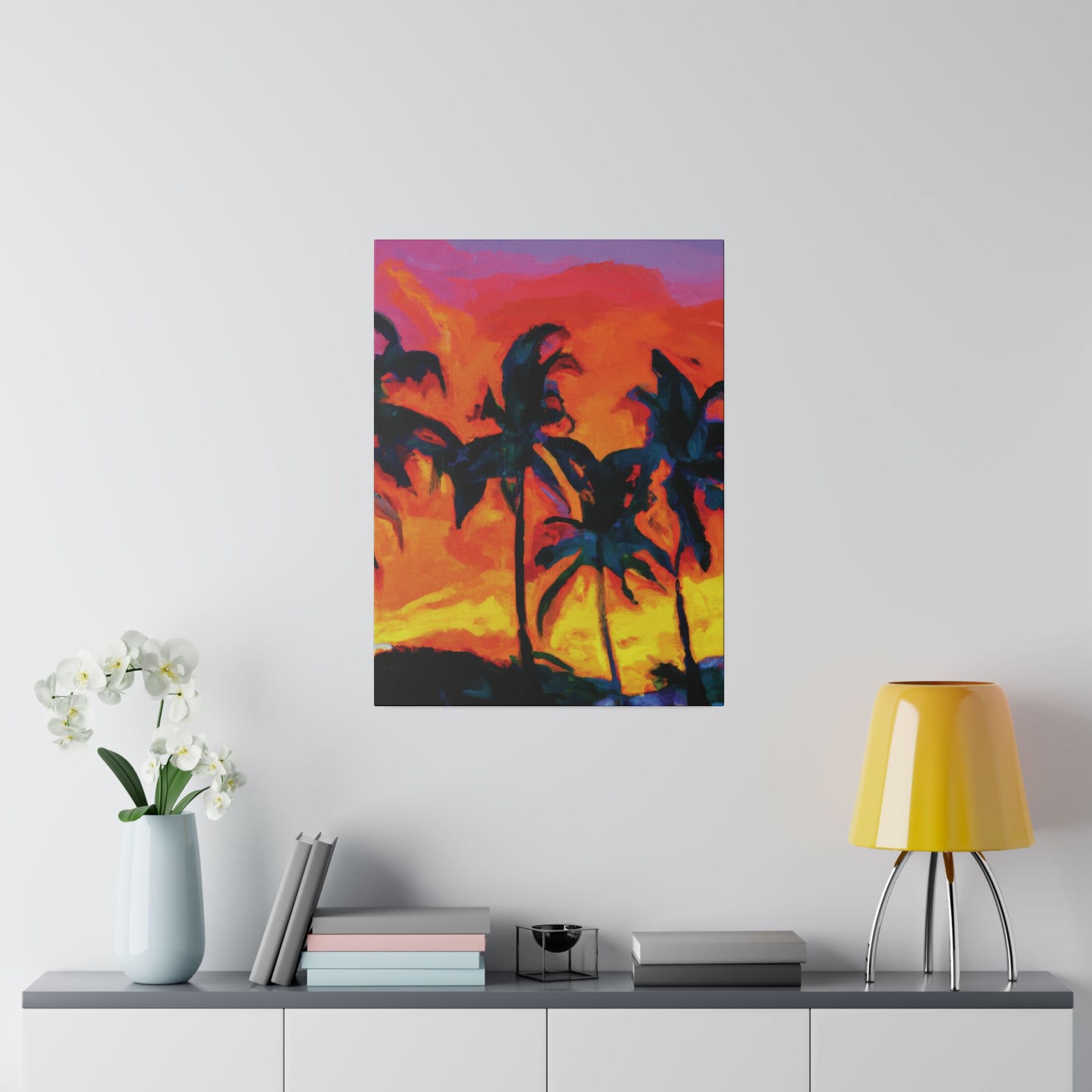 7487R - Miami Beach Sunset Painting Print | Miami | Beach | Sunset | Poster | Home Decor | Wall Art | Canvas