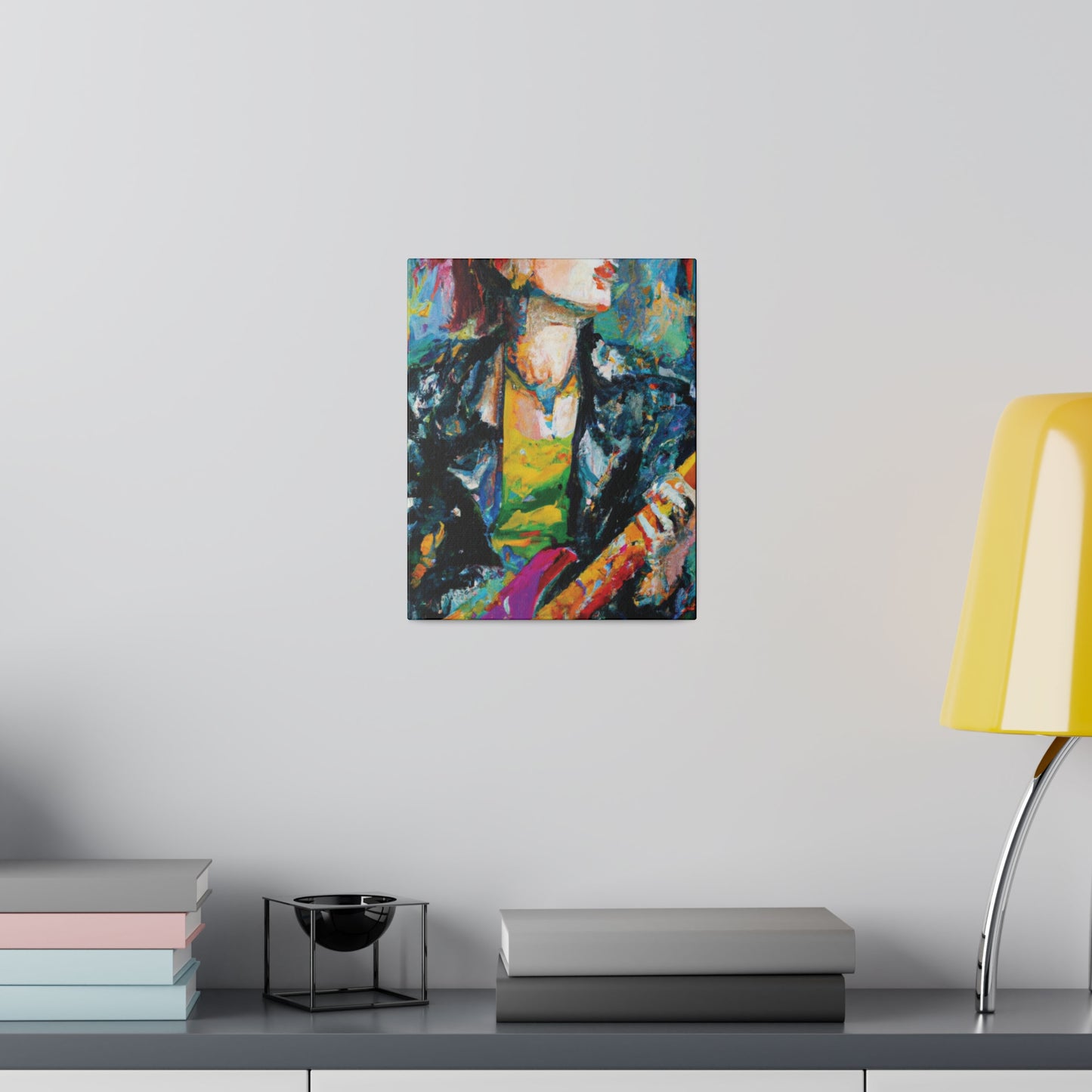 4638F - Rockstar Oil Painting Style Print | Poster | Home Decor | Wall Art | Music Art | Canvas