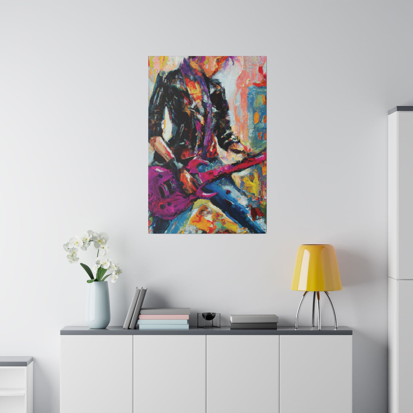 9175L - Rockstar Oil Painting Style Print | Poster | Home Decor | Wall Art | Music Art | Canvas