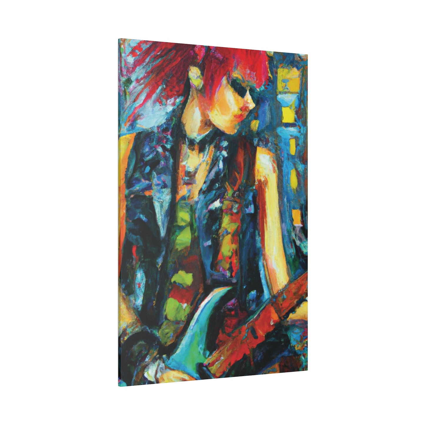 8541R - Rockstar Oil Painting Style Print | Poster | Home Decor | Wall Art | Music Art | Canvas