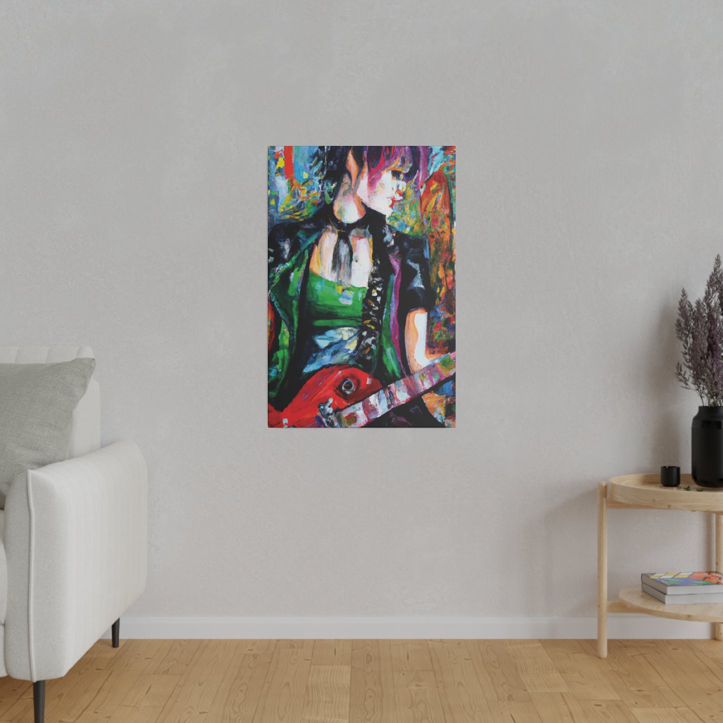 9737J - Rockstar Oil Painting Style Print | Poster | Home Decor | Wall Art | Music Art | Canvas