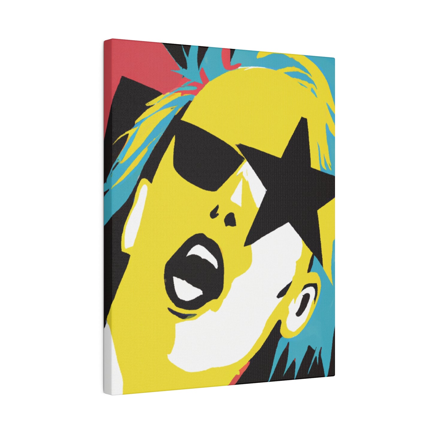 3688R - Rockstar Painting Print | Face | Abstract | Poster | Home Decor | Wall Art | Music Art | Canvas