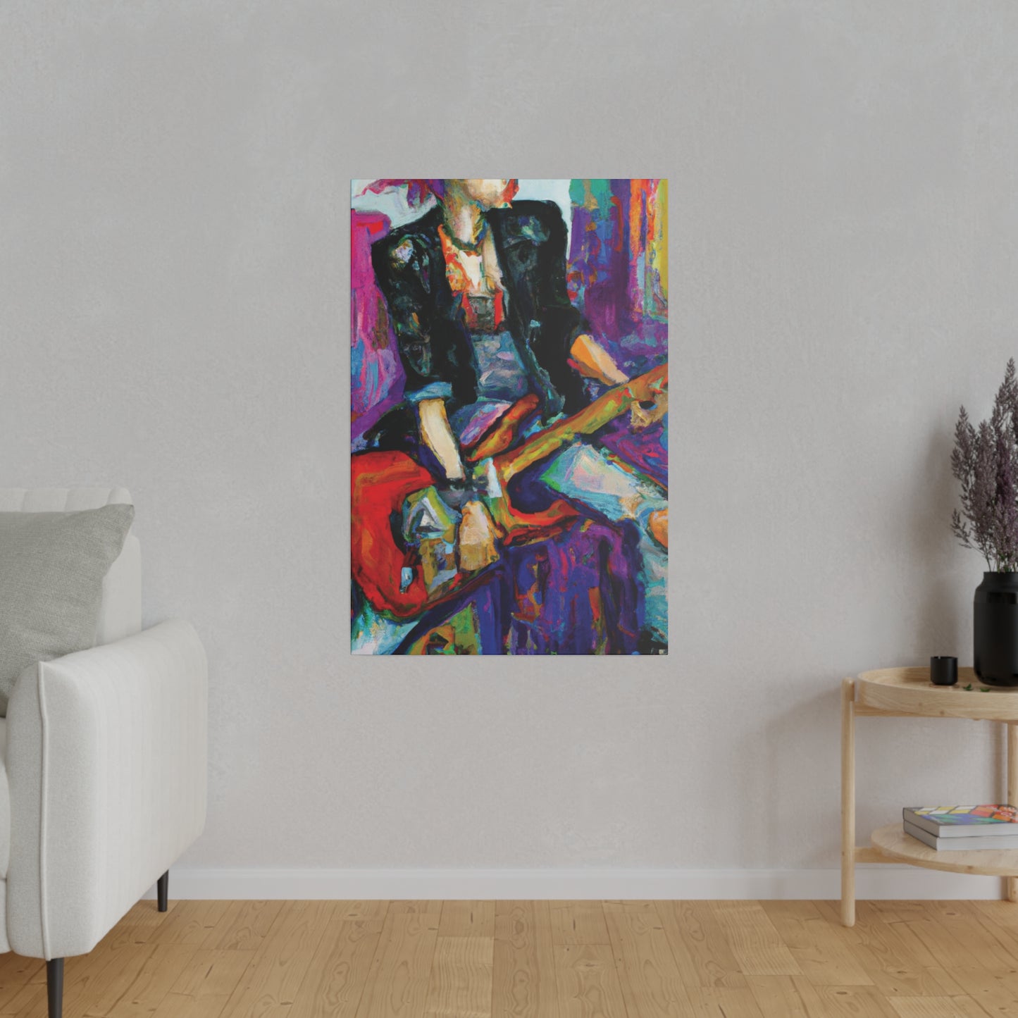 6268K - Rockstar Oil Painting Style Print | Poster | Home Decor | Wall Art | Music Art | Canvas