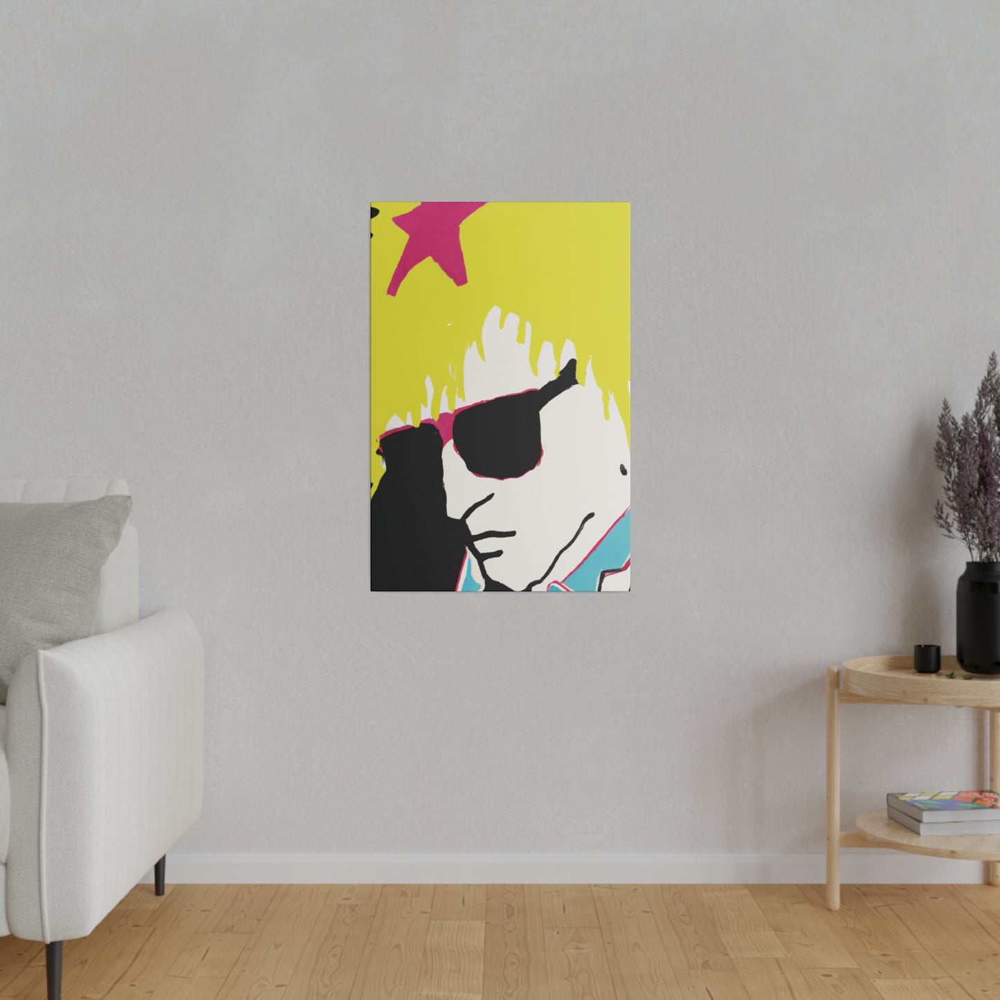 4752G - Rockstar Painting Print | Face | Abstract | Poster | Home Decor | Wall Art | Music Art | Canvas