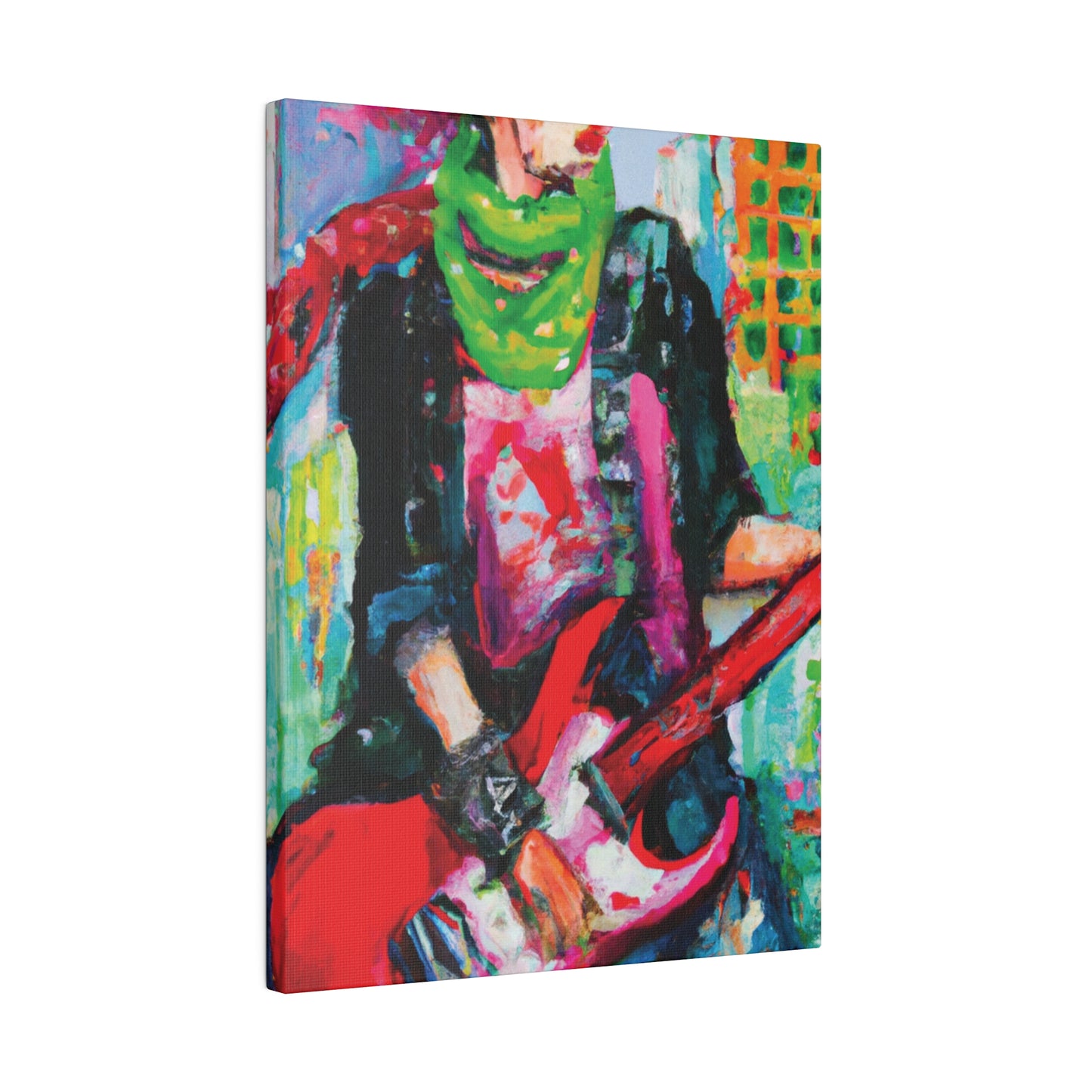 3075J - Rockstar Oil Painting Style Print | Poster | Home Decor | Wall Art | Music Art | Canvas