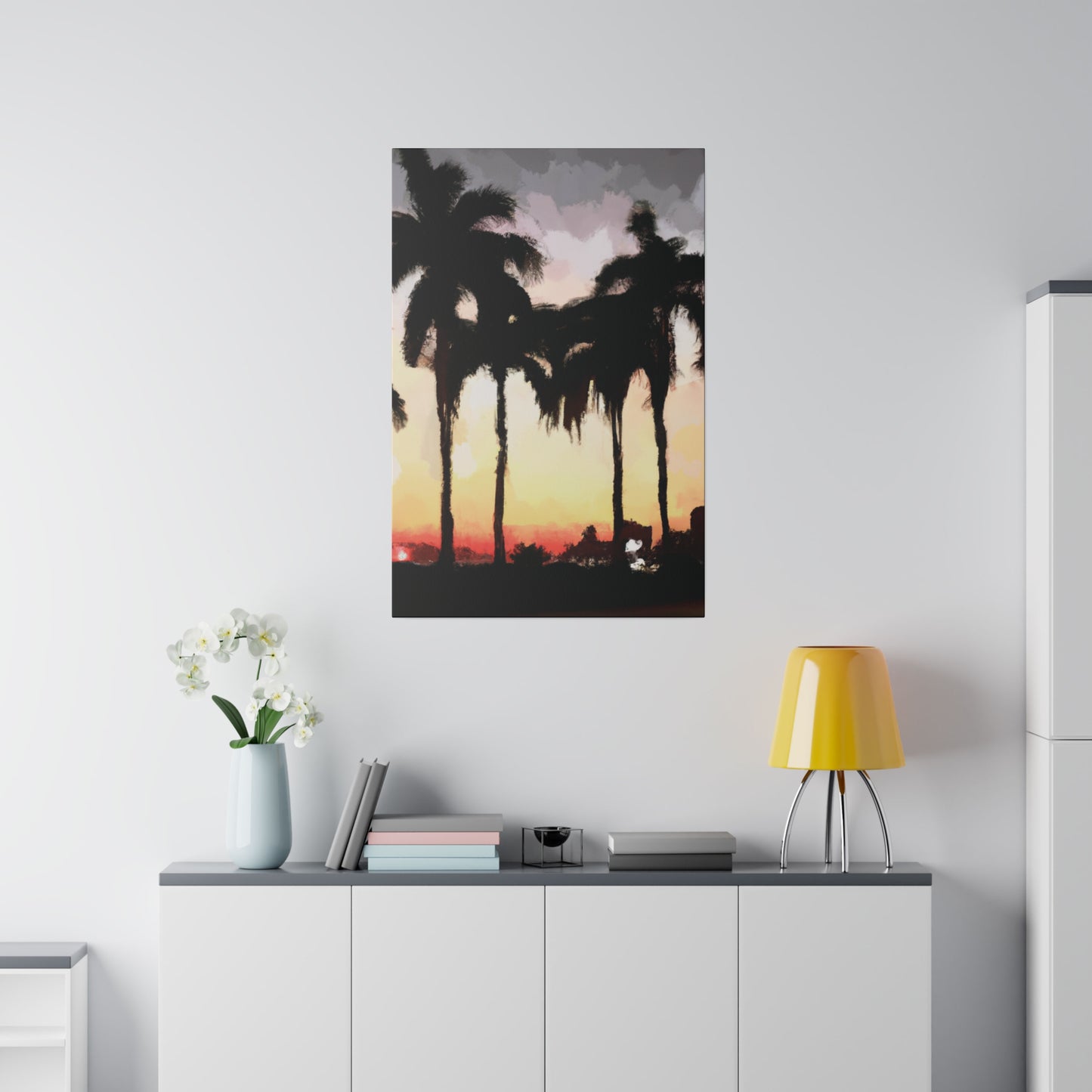 4763J - Miami Beach Sunset Painting Print | Miami | Beach | Sunset | Poster | Home Decor | Wall Art | Canvas