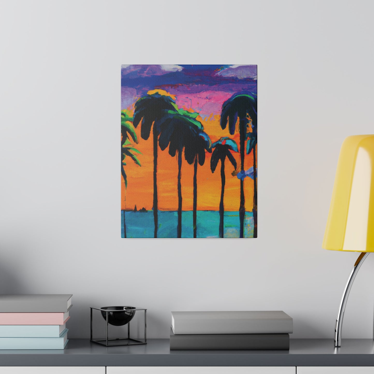 9331M - Miami Beach Sunset Painting Print | Miami | Beach | Sunset | Poster | Home Decor | Wall Art | Canvas