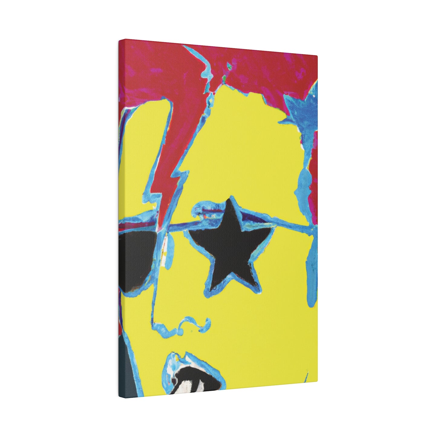 1454X - Rockstar Painting Print | Face | Abstract | Poster | Home Decor | Wall Art | Music Art | Canvas