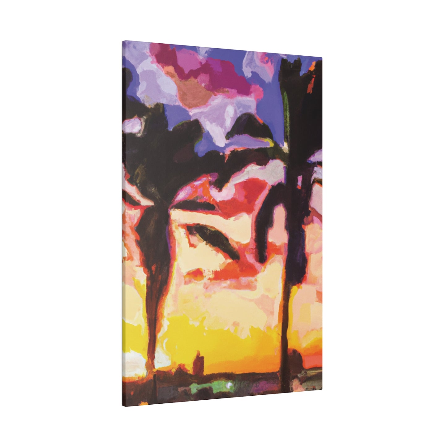 1138H - Miami Beach Sunset Painting Print | Miami | Beach | Sunset | Poster | Home Decor | Wall Art | Canvas