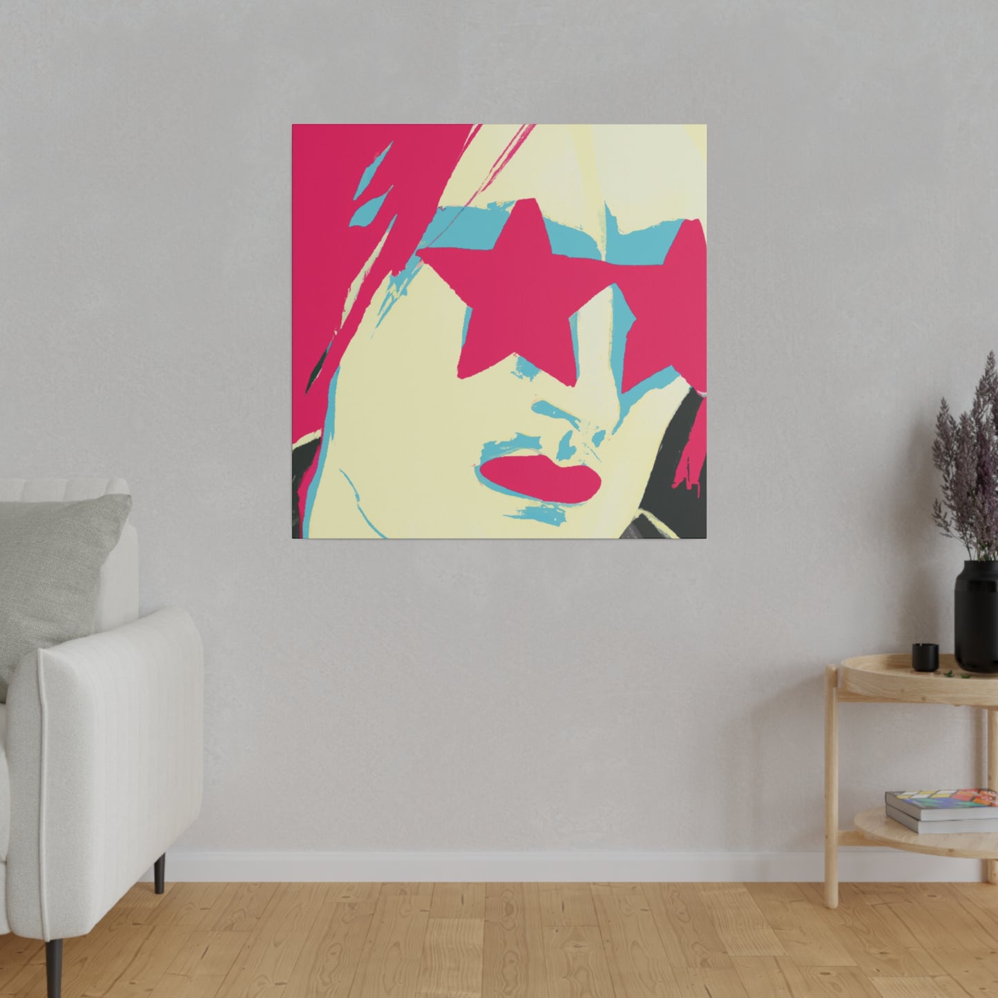 9695Y - Rockstar Painting Print | Face | Abstract | Poster | Home Decor | Wall Art | Music Art | Canvas