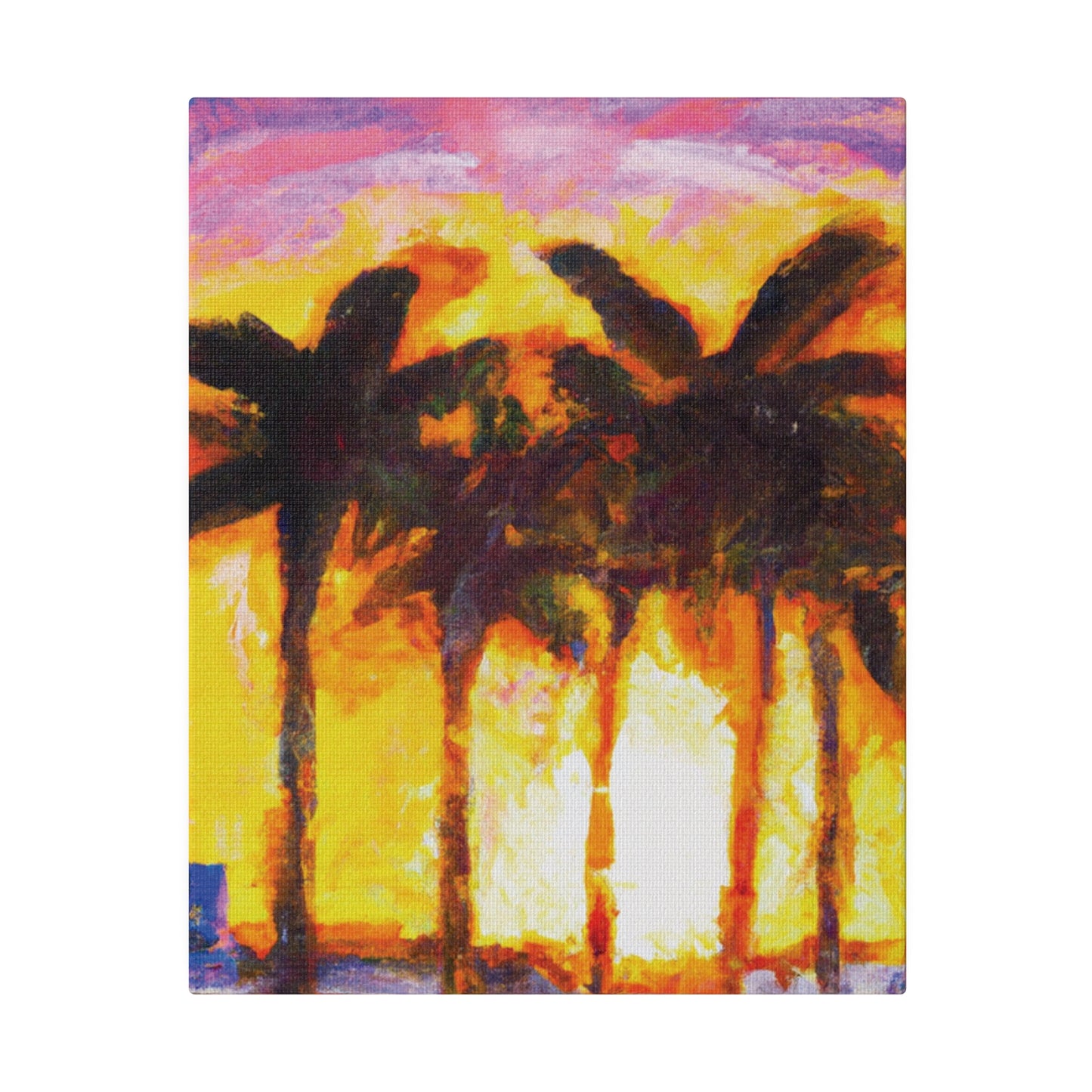 1535V - Miami Beach Sunset Painting Print | Miami | Beach | Sunset | Poster | Home Decor | Wall Art | Canvas