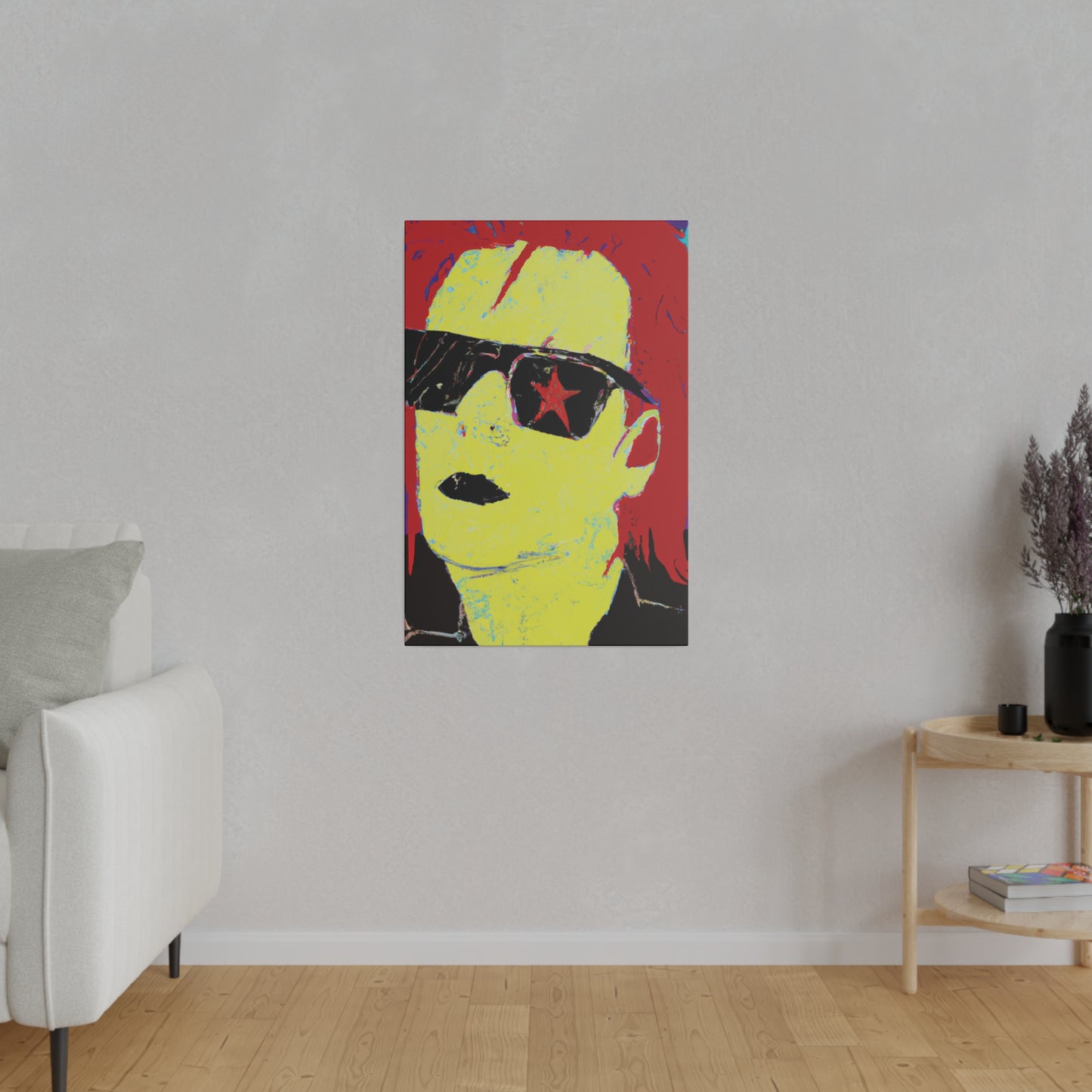 4792S - Rockstar Painting Print | Face | Abstract | Poster | Home Decor | Wall Art | Music Art | Canvas