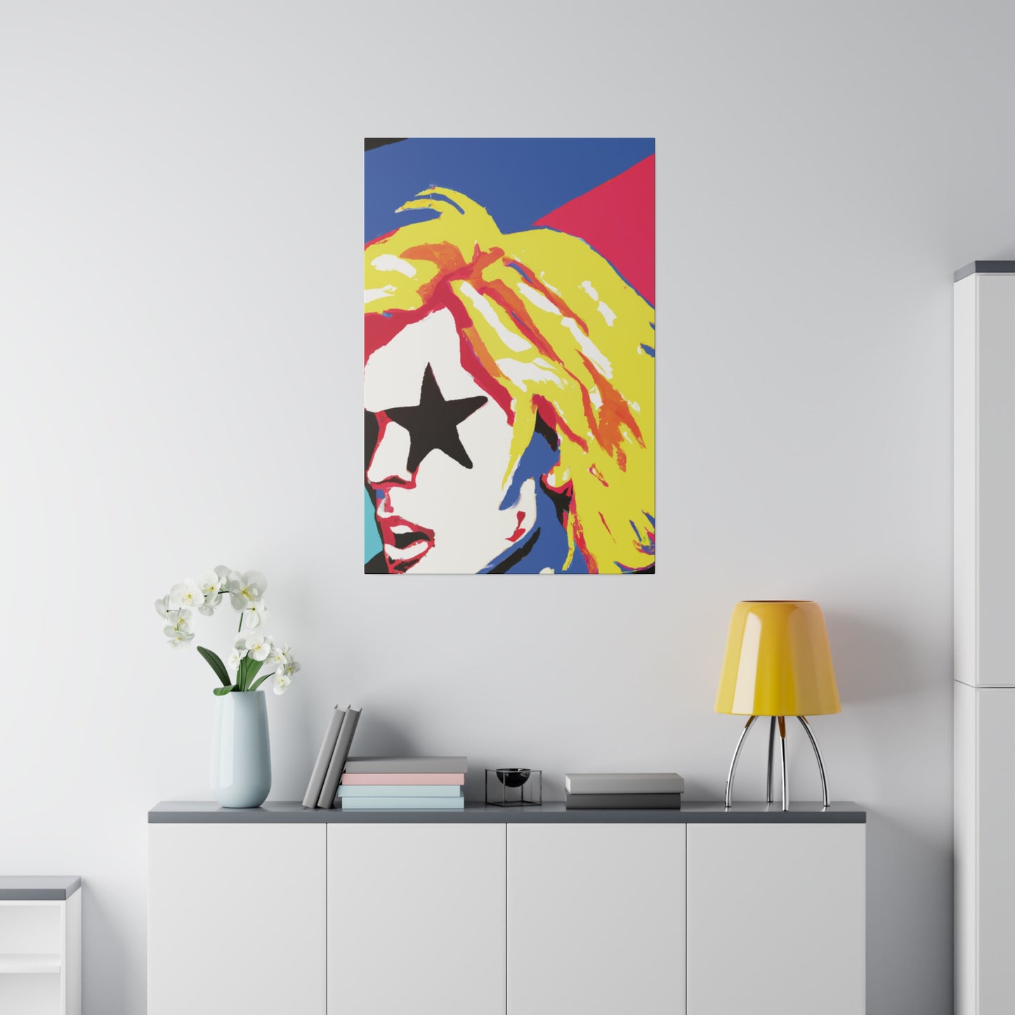 5402P - Rockstar Painting Print | Face | Abstract | Poster | Home Decor | Wall Art | Music Art | Canvas