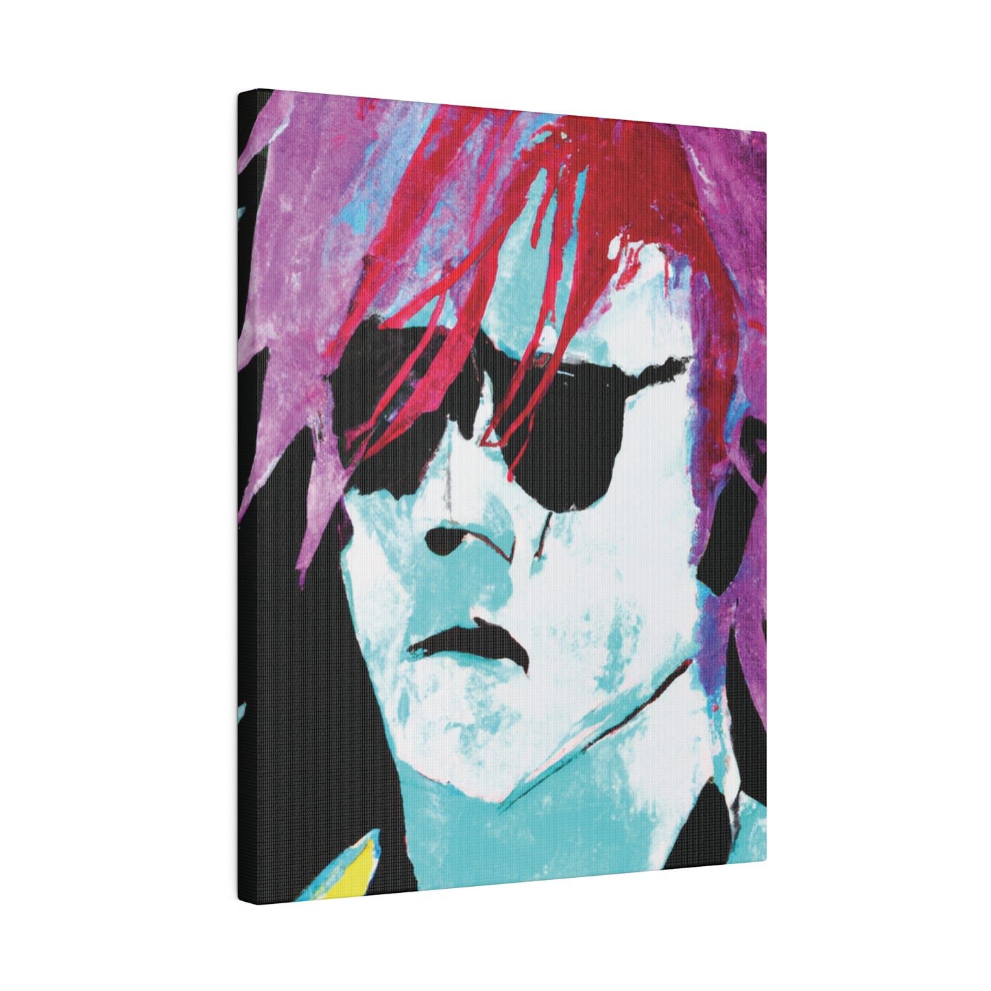 414V - Rockstar Painting Print | Face | Abstract | Poster | Home Decor | Wall Art | Music Art | Canvas