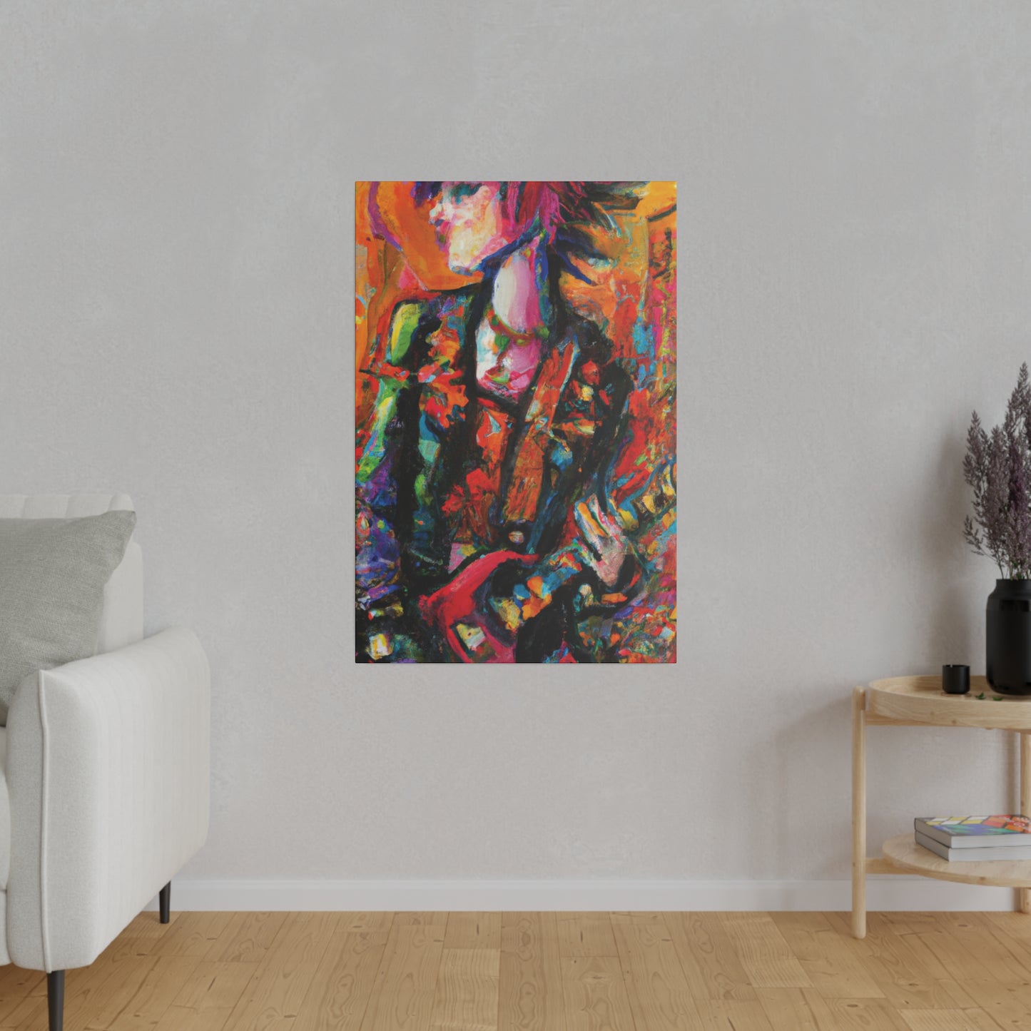 8245G - Rockstar Oil Painting Style Print | Poster | Home Decor | Wall Art | Music Art | Canvas