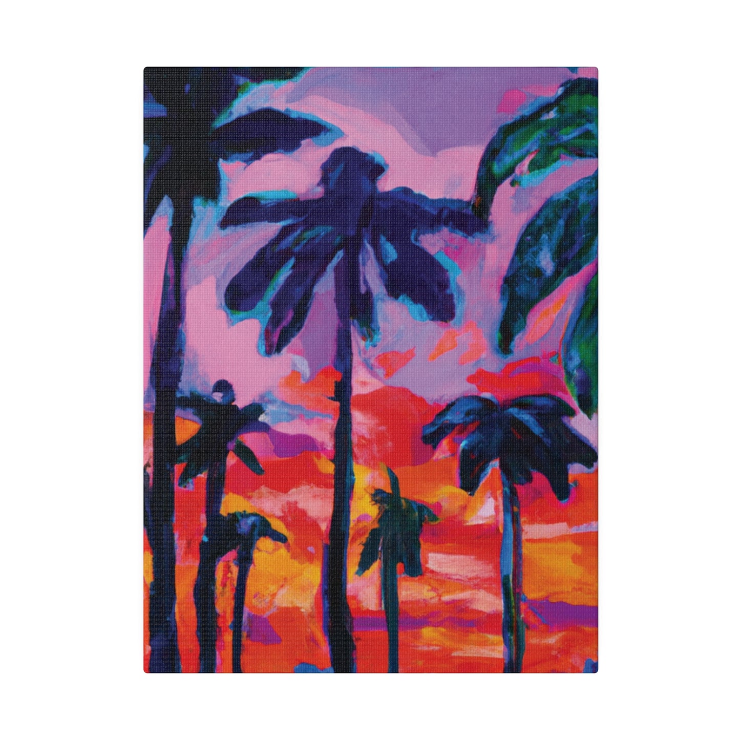4754Q - Miami Beach Sunset Painting Print | Miami | Beach | Sunset | Poster | Home Decor | Wall Art | Canvas