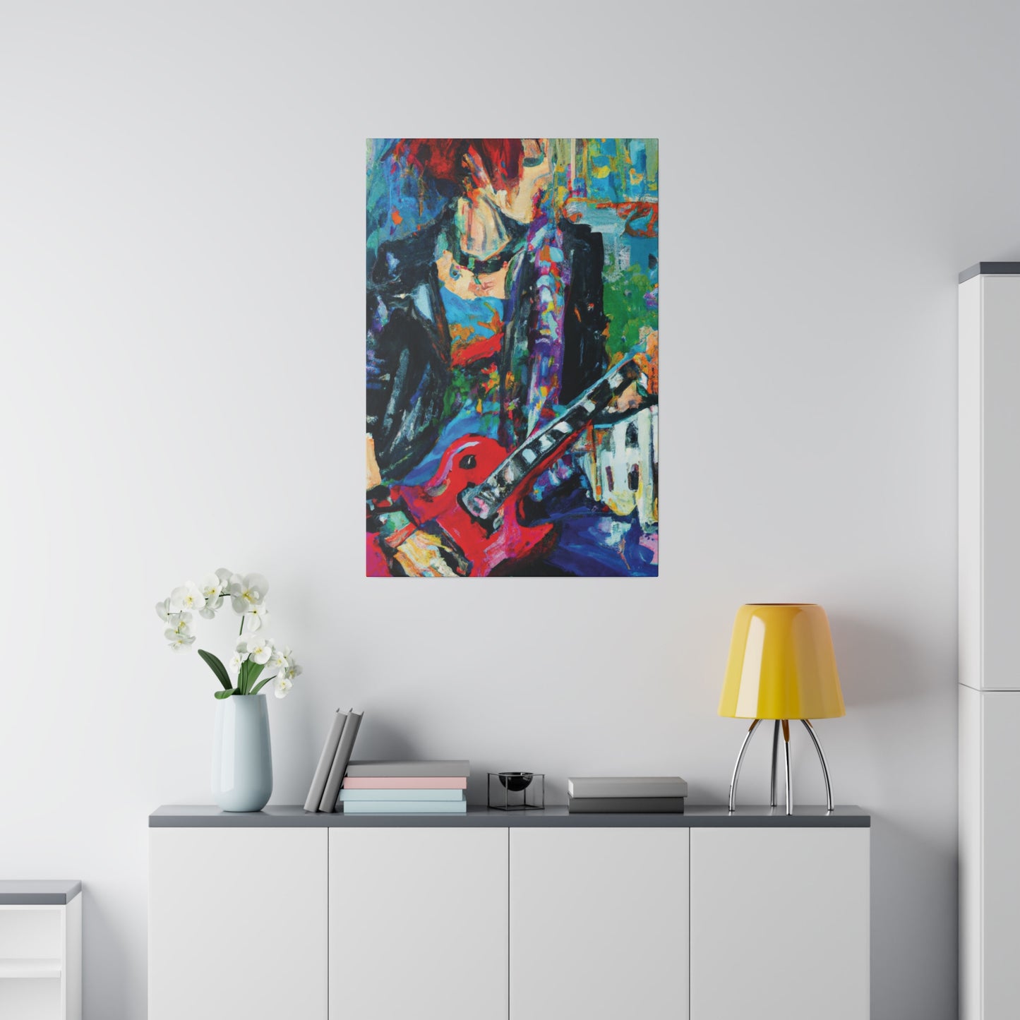 814T - Rockstar Oil Painting Style Print | Poster | Home Decor | Wall Art | Music Art | Canvas