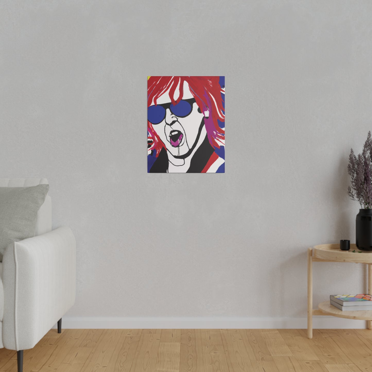 4739V - Rockstar Painting Print | Face | Abstract | Poster | Home Decor | Wall Art | Music Art | Canvas