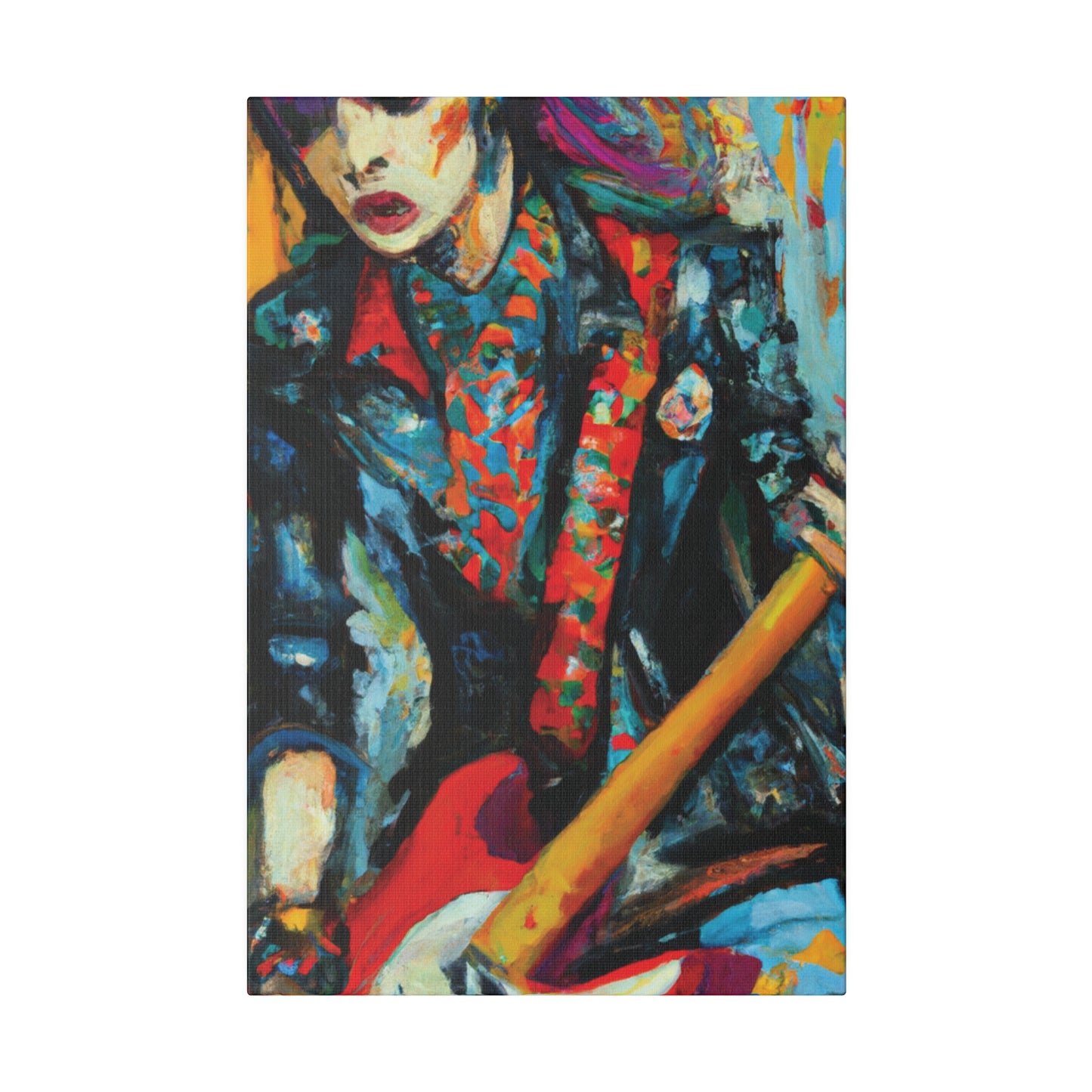 9697B - Rockstar Oil Painting Style Print | Poster | Home Decor | Wall Art | Music Art | Canvas