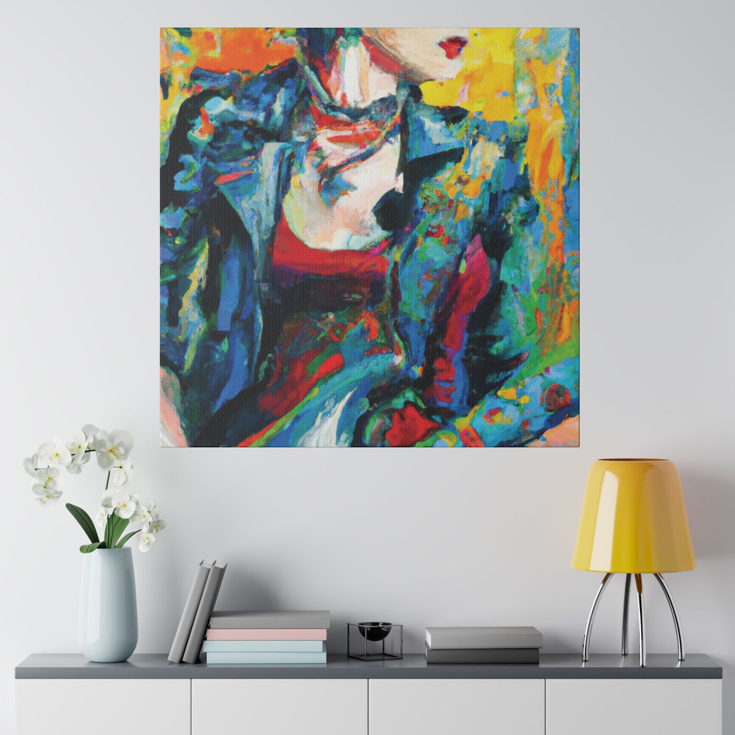 9075K - Rockstar Oil Painting Style Print | Poster | Home Decor | Wall Art | Music Art | Canvas