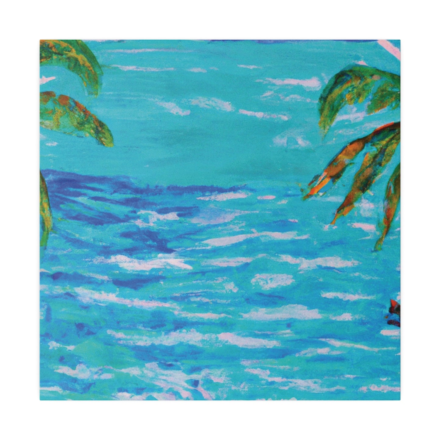 5802L - Bahamas Ocean Painting Print | Bahamas | Ocean | Beach | Poster | Home Decor | Wall Art | Canvas