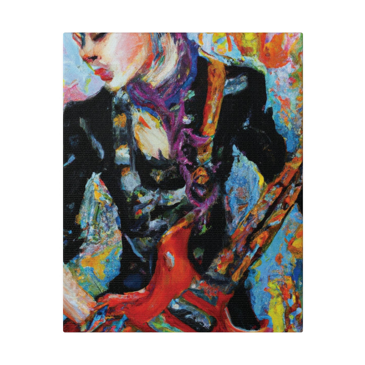 7123G - Rockstar Oil Painting Style Print | Poster | Home Decor | Wall Art | Music Art | Canvas