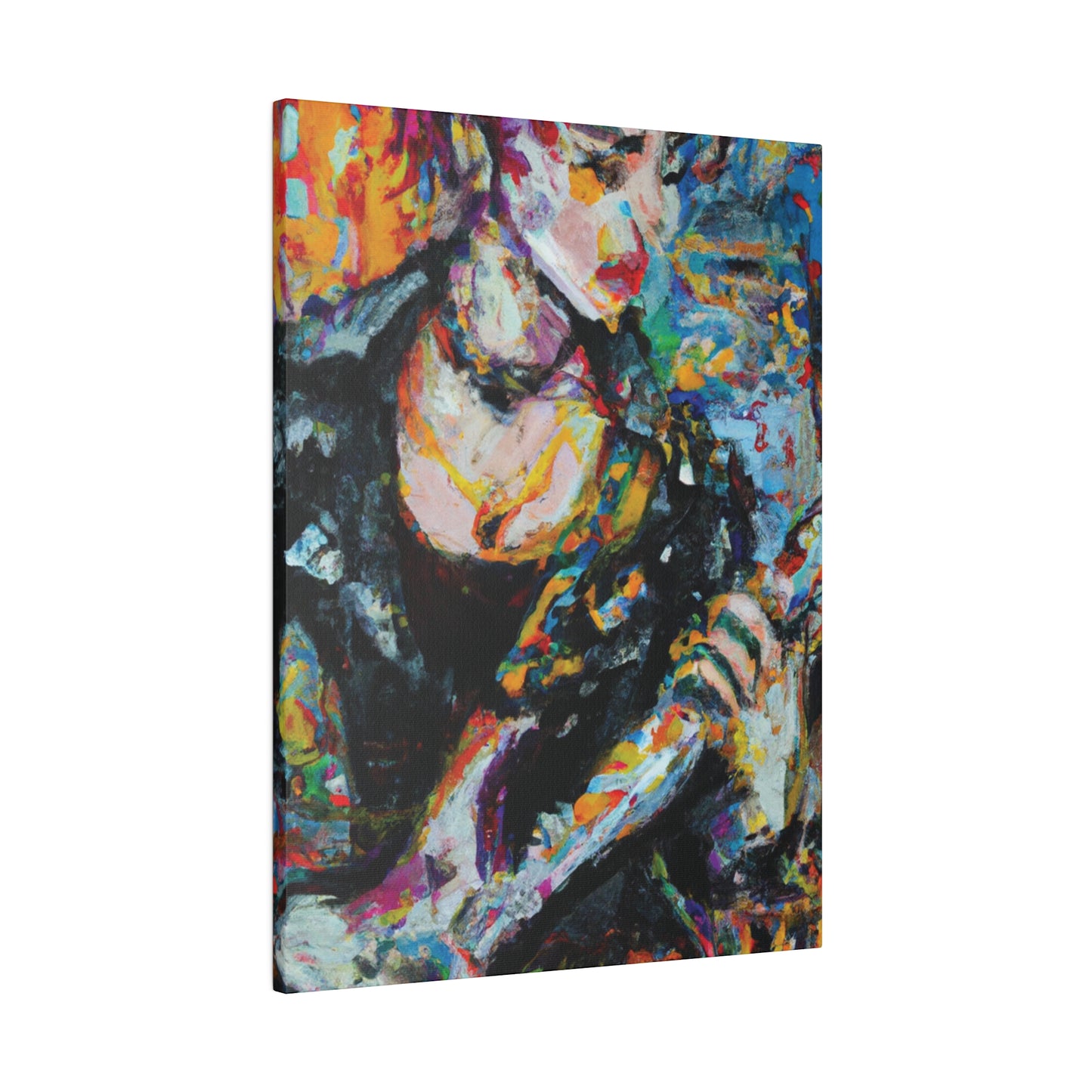 2106T - Rockstar Oil Painting Style Print | Poster | Home Decor | Wall Art | Music Art | Canvas