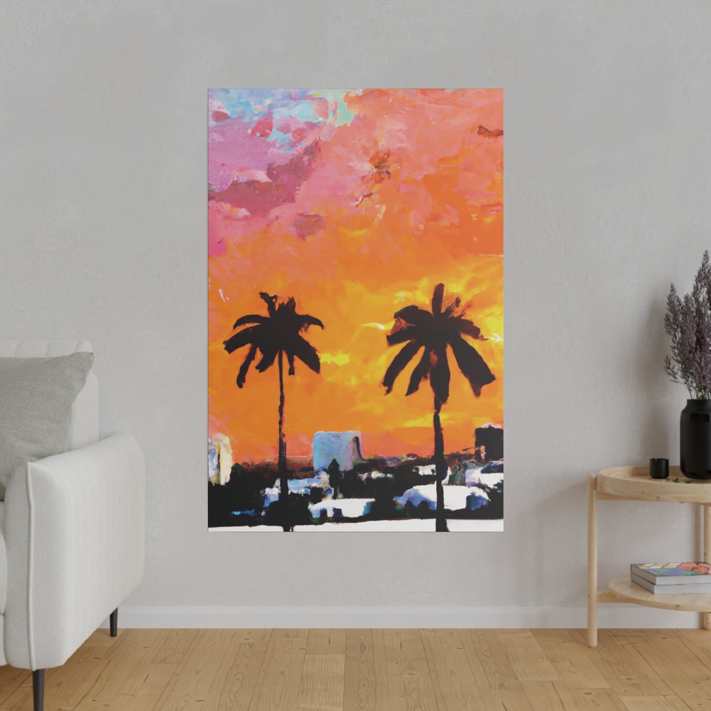 2759A - Miami Beach Sunset Painting Print | Miami | Beach | Sunset | Poster | Home Decor | Wall Art | Canvas