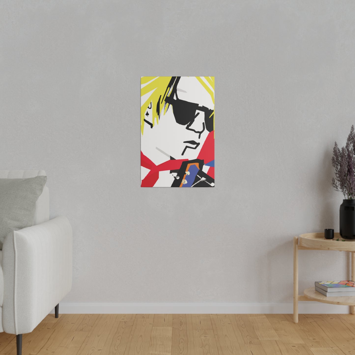 4182X - Rockstar Painting Print | Face | Abstract | Poster | Home Decor | Wall Art | Music Art | Canvas