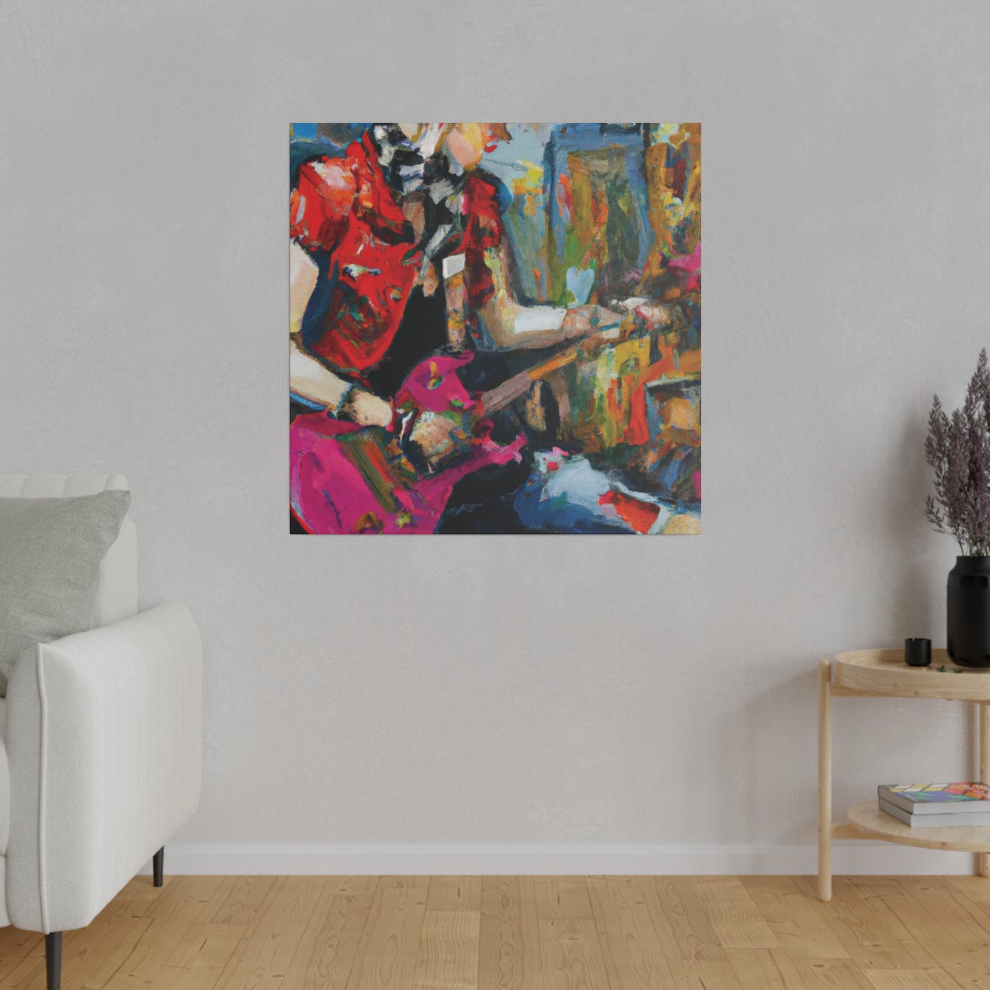 9666G - Rockstar Oil Painting Style Print | Poster | Home Decor | Wall Art | Music Art | Canvas