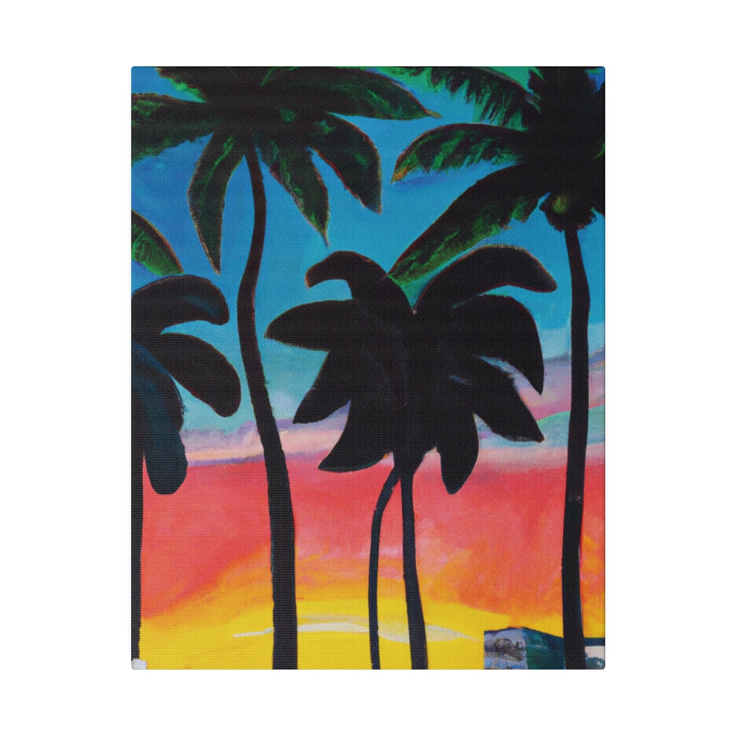 7322T - Miami Beach Sunset Painting Print | Miami | Beach | Sunset | Poster | Home Decor | Wall Art | Canvas