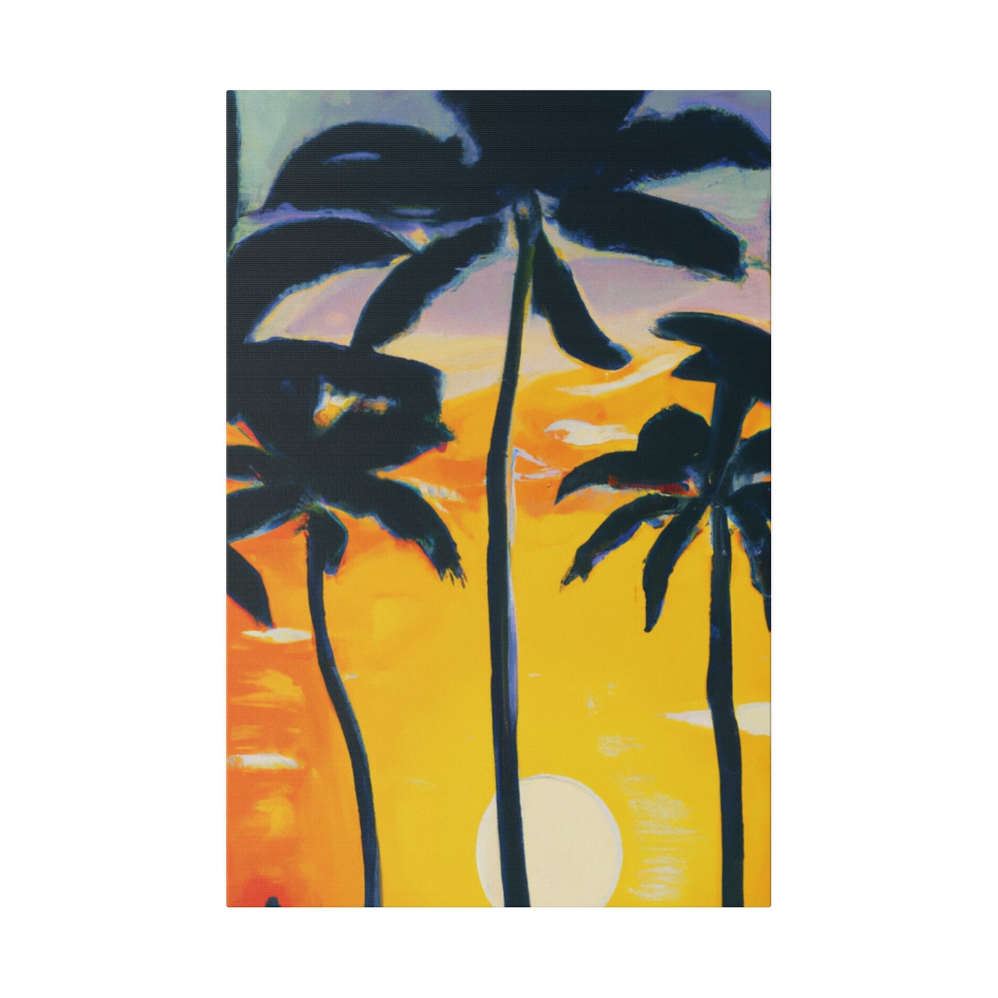 7390N - Miami Beach Sunset Painting Print | Miami | Beach | Sunset | Poster | Home Decor | Wall Art | Canvas