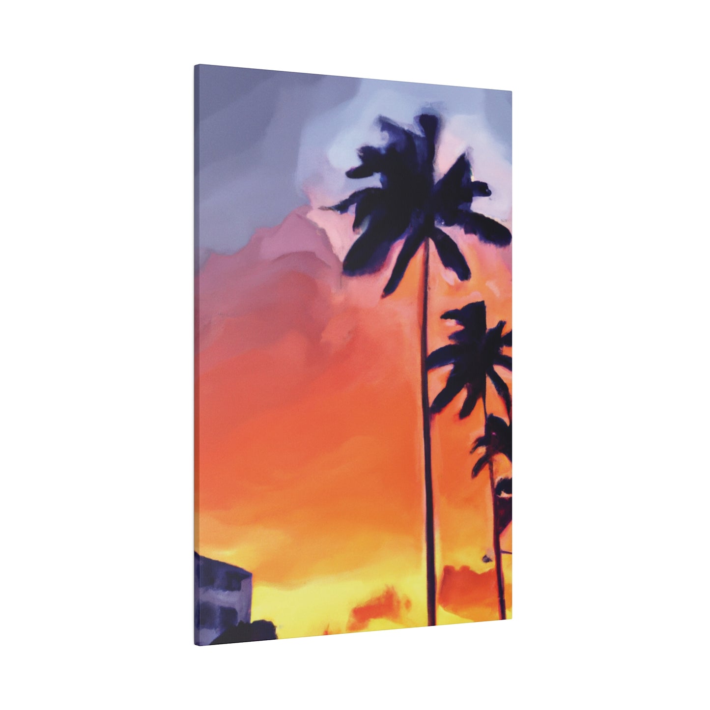 8625A - Miami Beach Sunset Painting Print | Miami | Beach | Sunset | Poster | Home Decor | Wall Art | Canvas