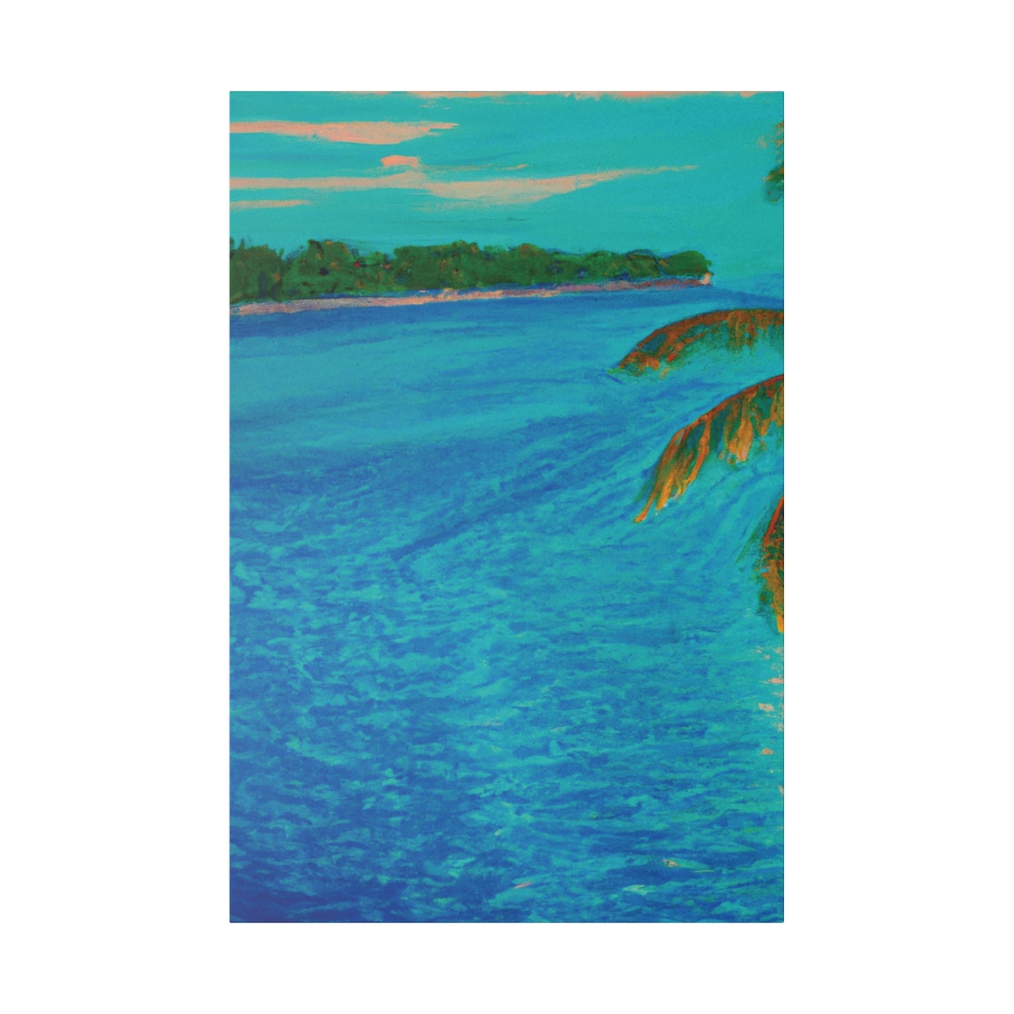 3303Q - Bahamas Ocean Painting Print | Bahamas | Ocean | Beach | Poster | Home Decor | Wall Art | Canvas