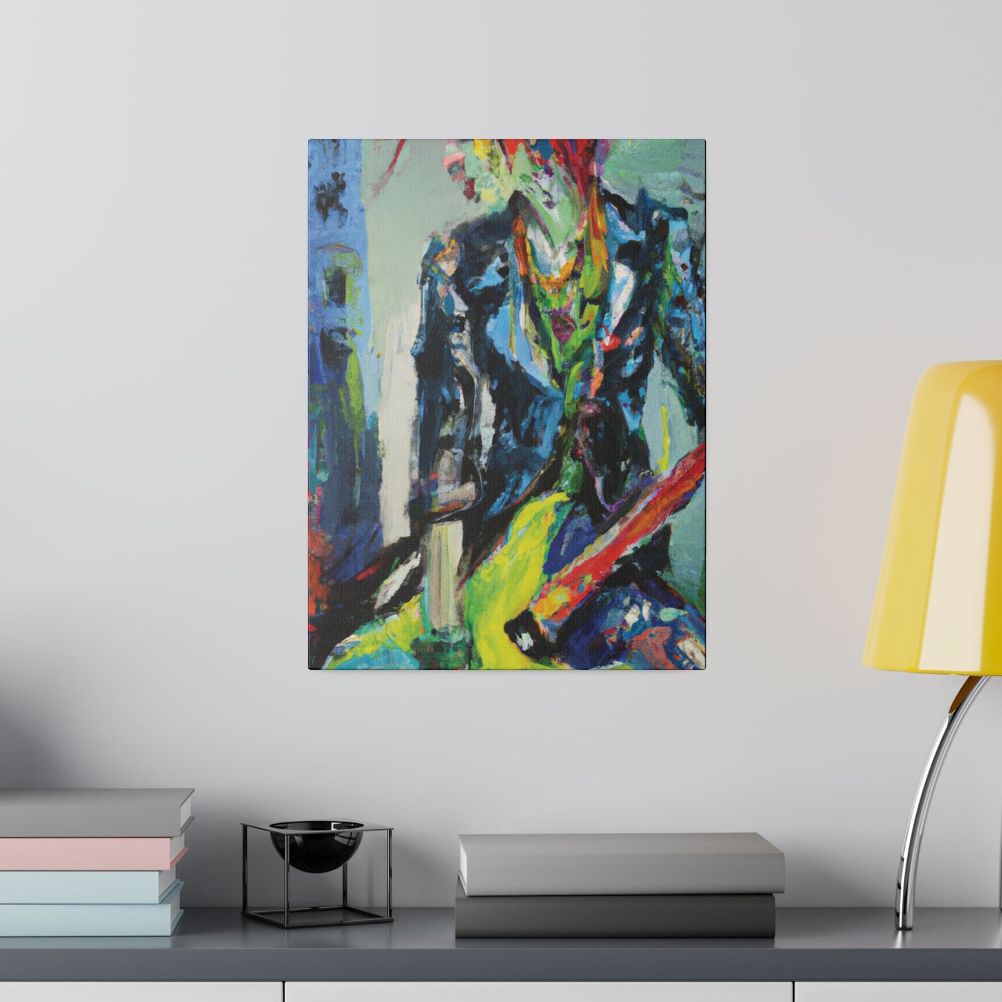 5111Y - Rockstar Oil Painting Style Print | Poster | Home Decor | Wall Art | Music Art | Canvas