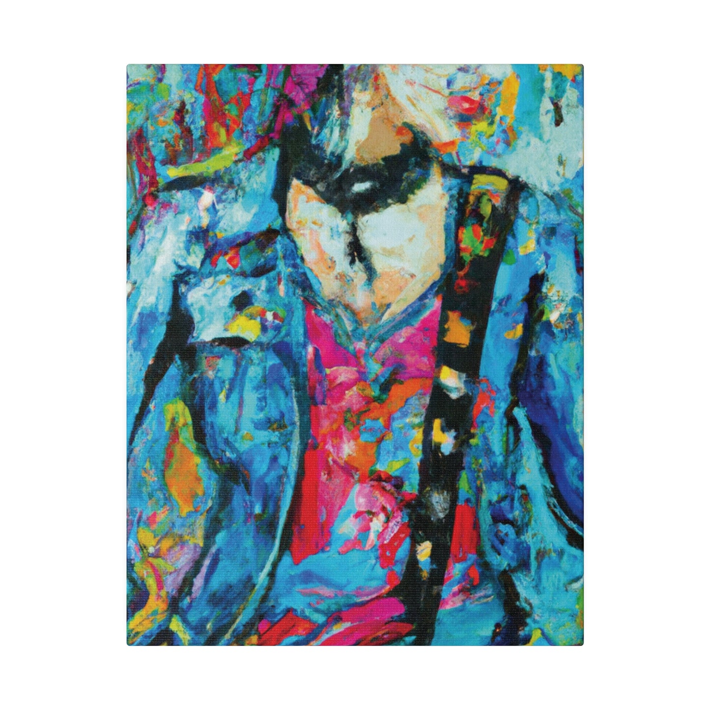 8374W - Rockstar Oil Painting Style Print | Poster | Home Decor | Wall Art | Music Art | Canvas