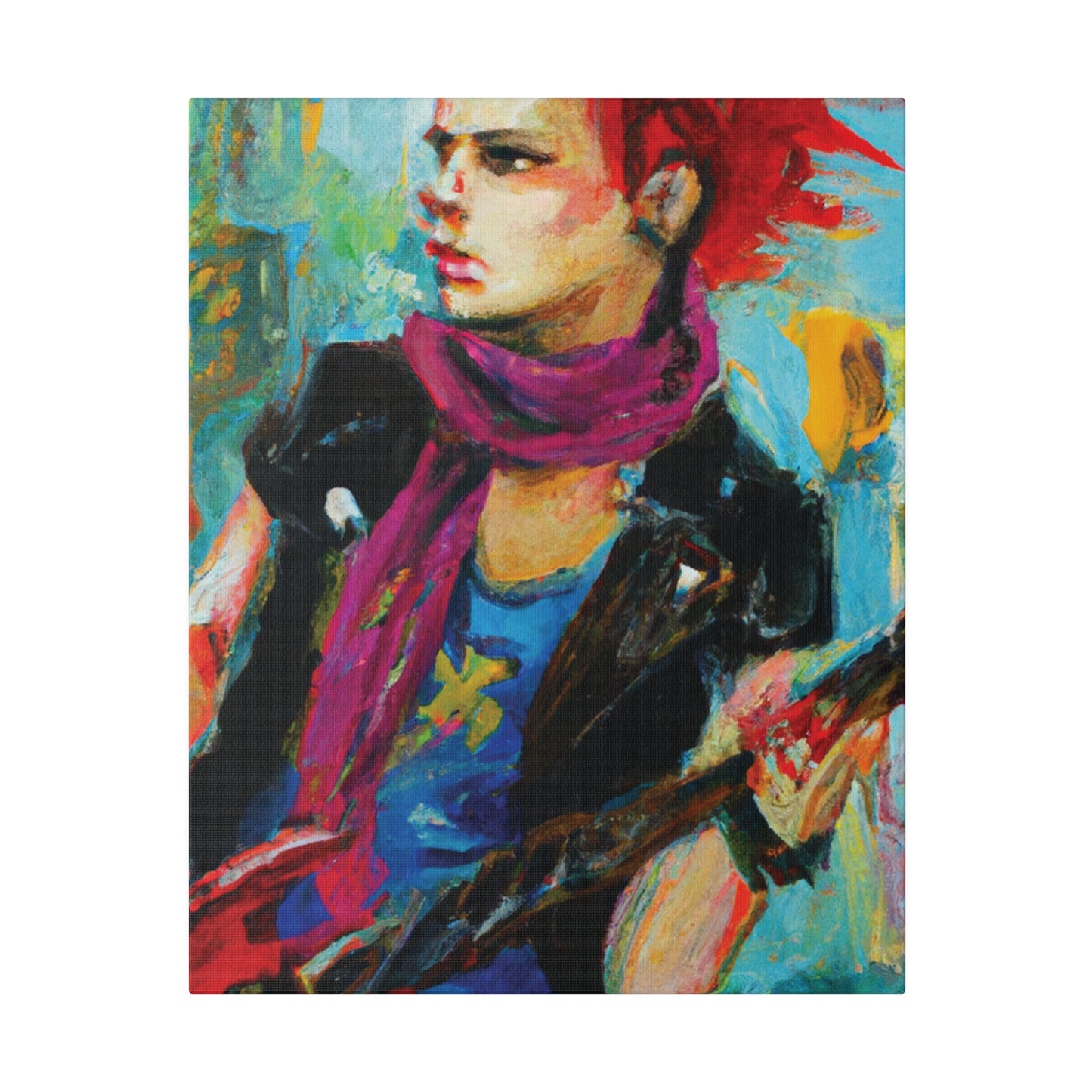 4638X - Rockstar Oil Painting Style Print | Poster | Home Decor | Wall Art | Music Art | Canvas