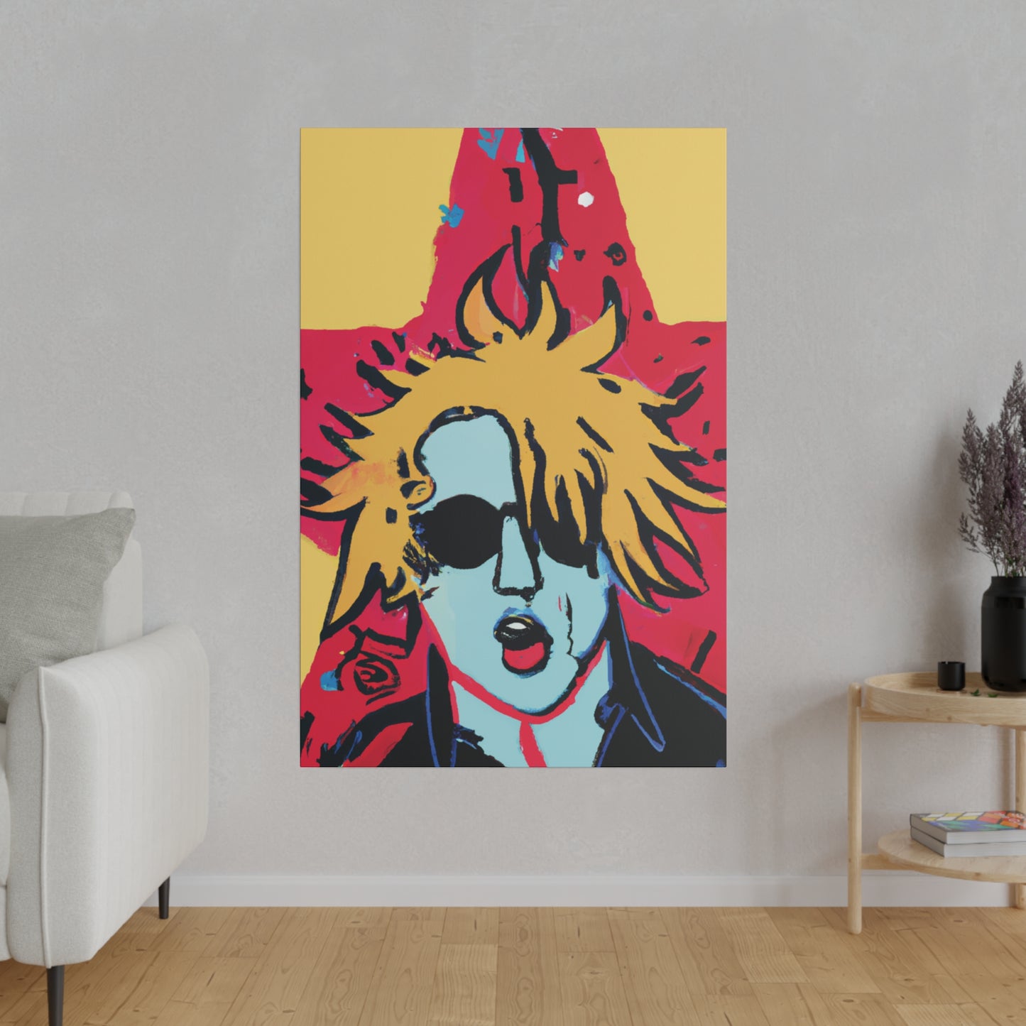 8143X - Rockstar Painting Print | Face | Abstract | Poster | Home Decor | Wall Art | Music Art | Canvas