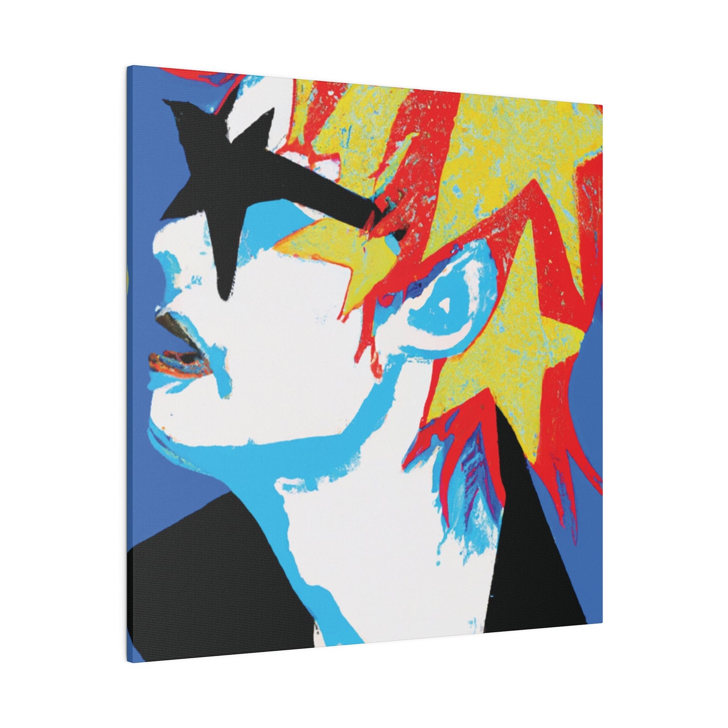 9245E - Rockstar Painting Print | Face | Abstract | Poster | Home Decor | Wall Art | Music Art | Canvas